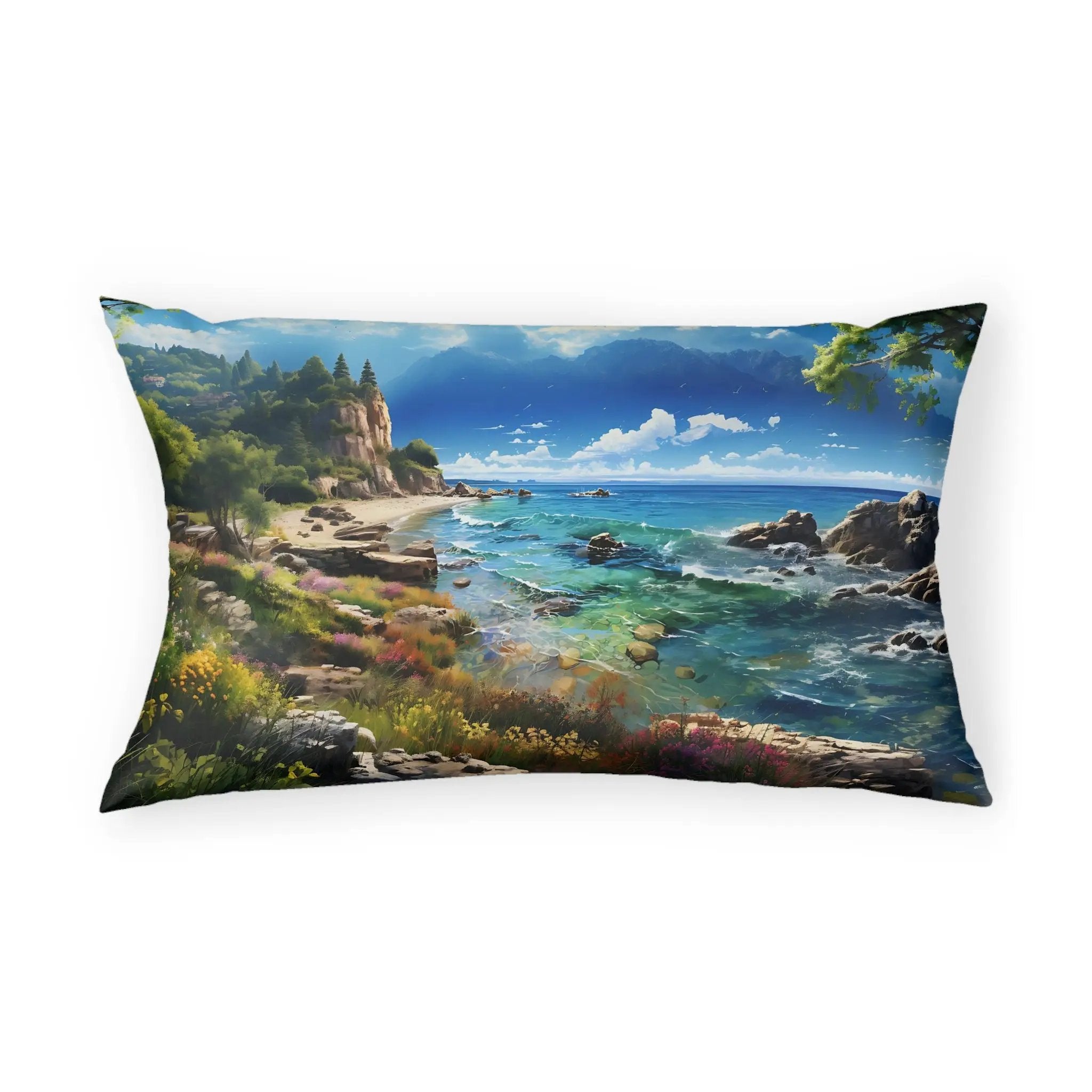 Pillow Sham | Sea Beach Landscape | Avatar Style | Cushion Cover | Pillowcase | Pillow Slip | Pillow Cover