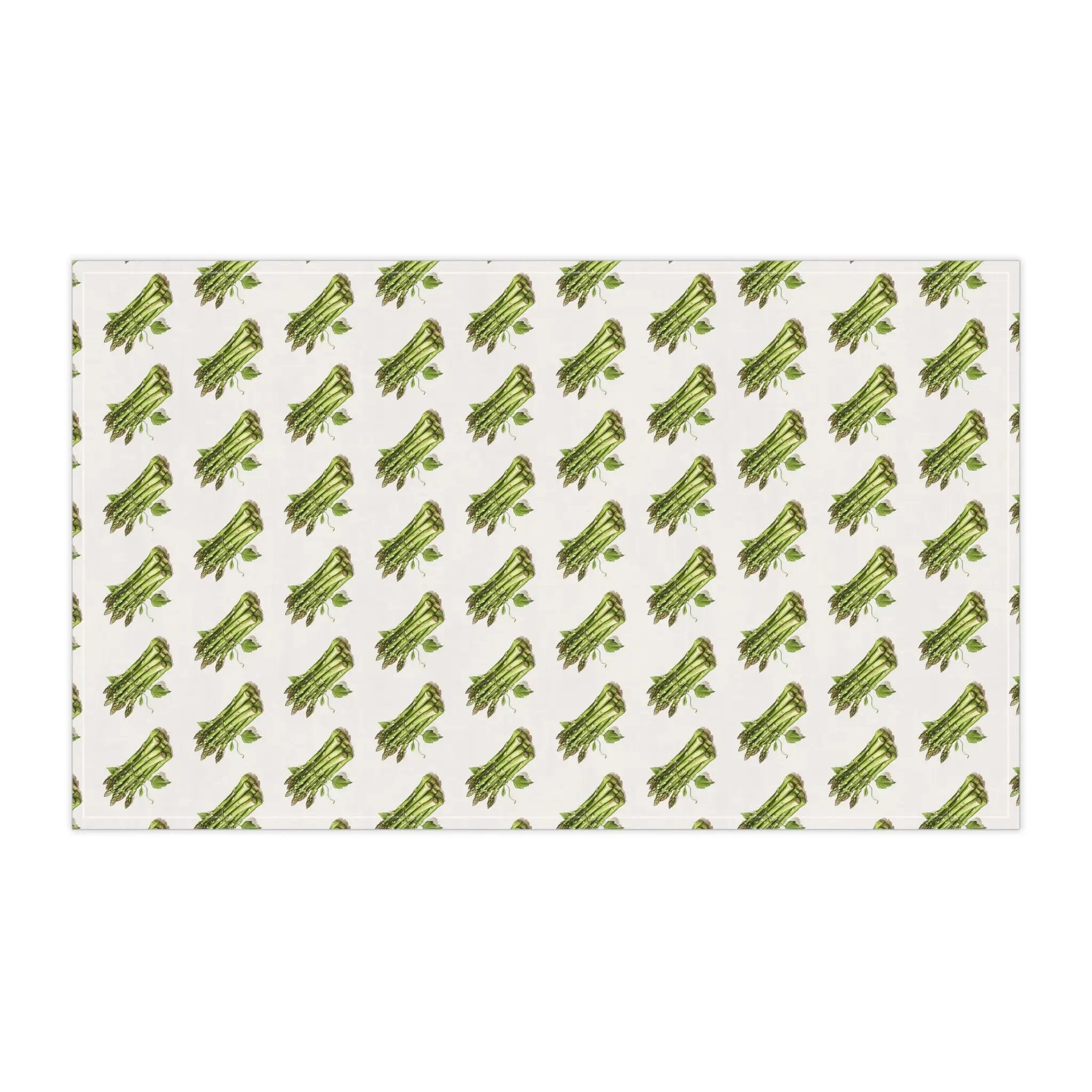 Kitchen Towel | a pattern of green trees on a white background