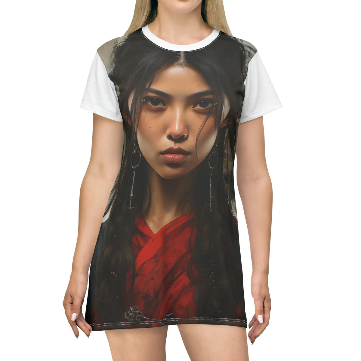 woman shirt dress | a women's t - shirt with a picture of a woman's face