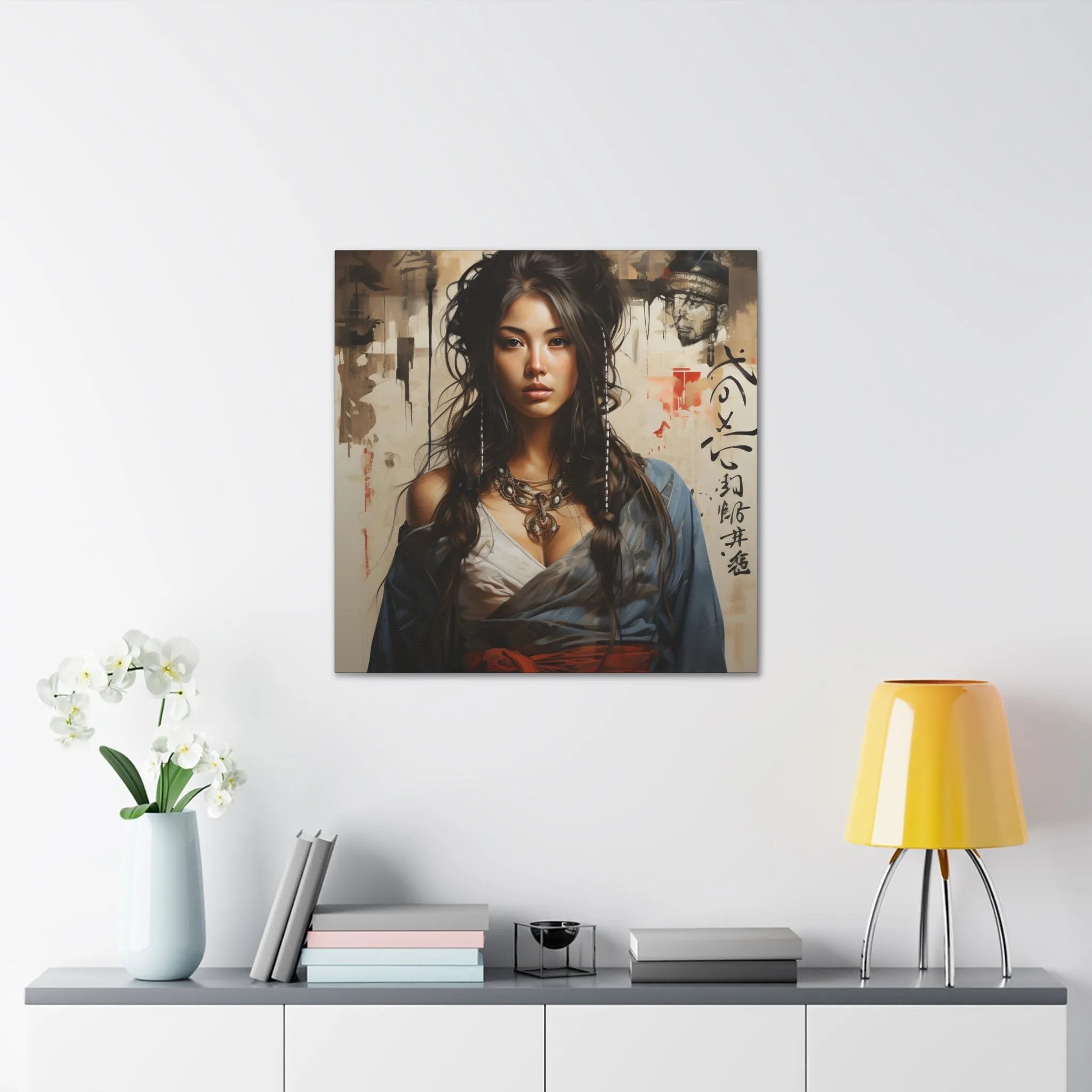 Canvas Gallery Wraps | a painting of a woman with long hair