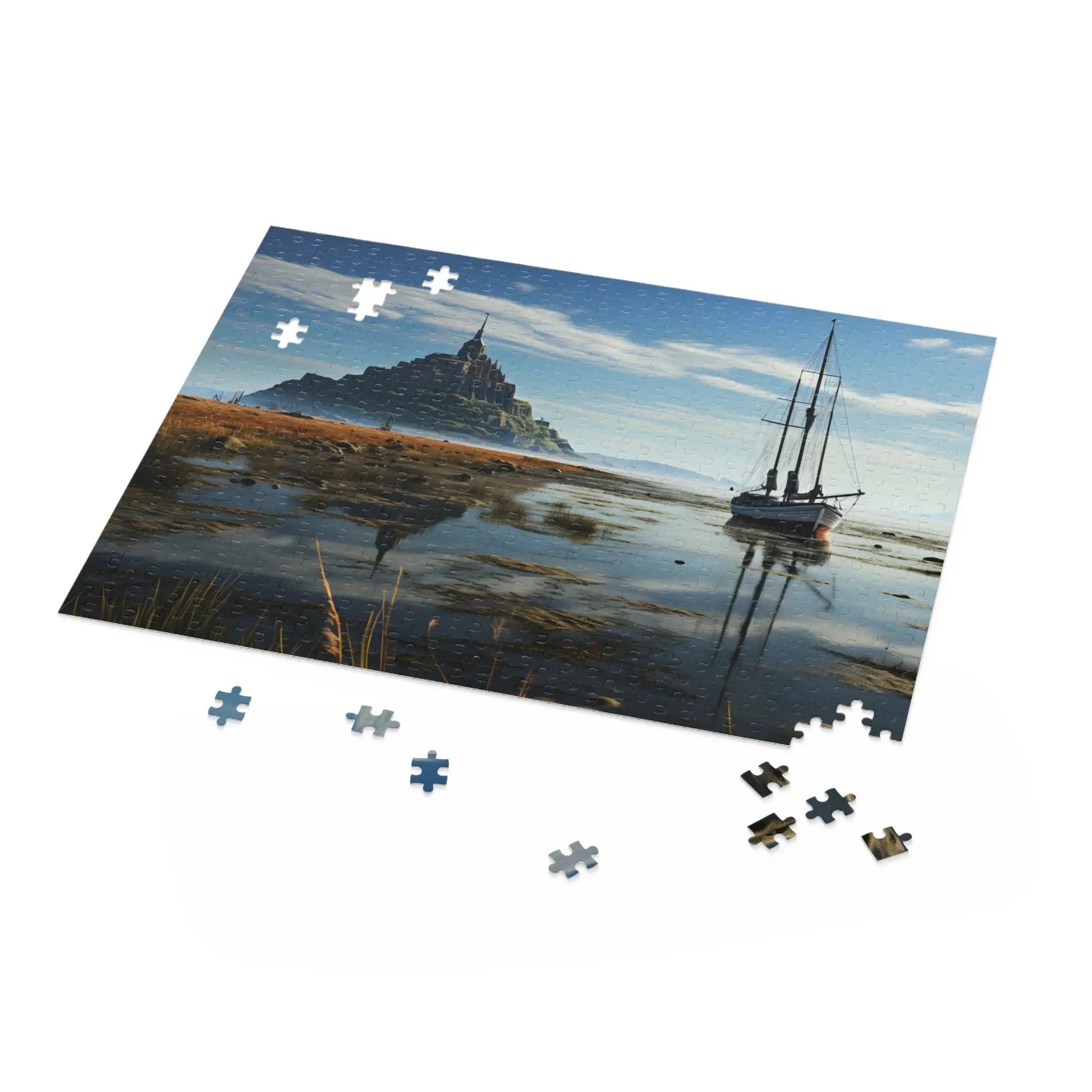 Puzzle | a jigsaw puzzle with a picture of a boat in the water