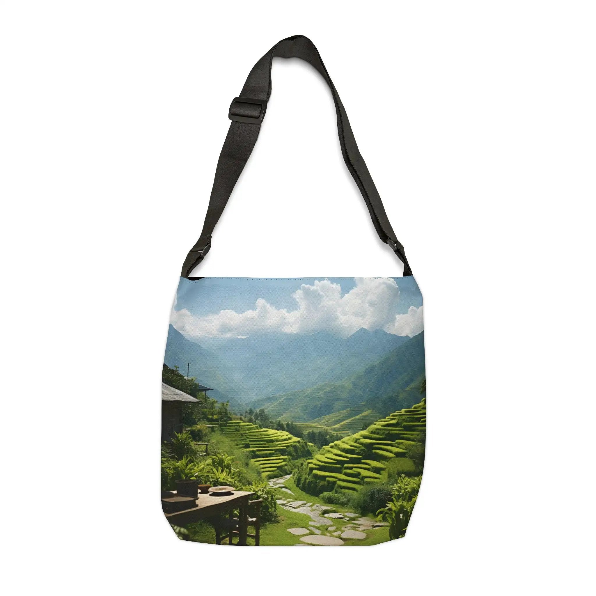 Weekender tote bag | a bag with a scenic view of a valley