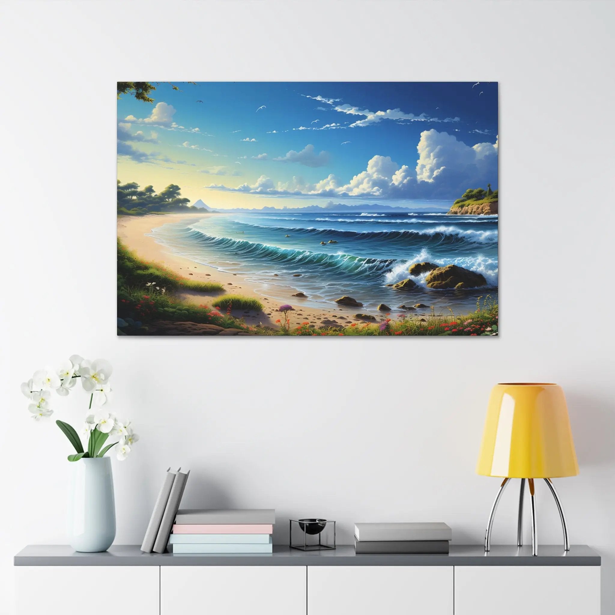 Canvas Gallery Wraps | Beach Seaside Landscape | Home Decor