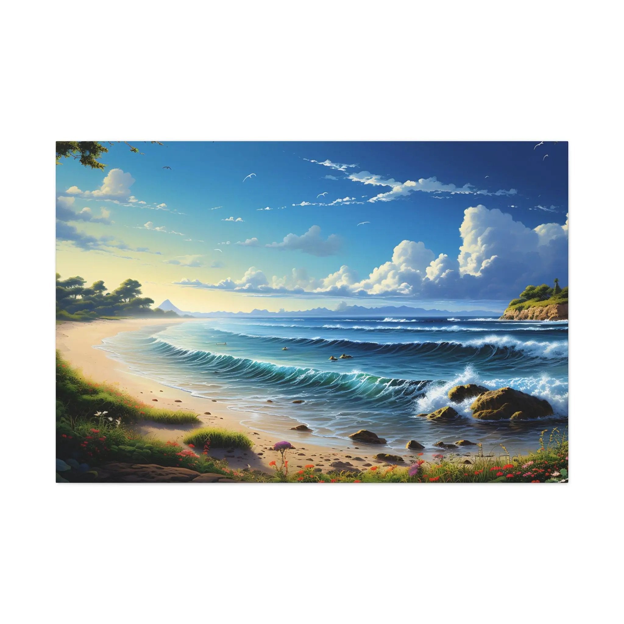 Canvas Gallery Wraps | Beach Seaside Landscape | Home Decor