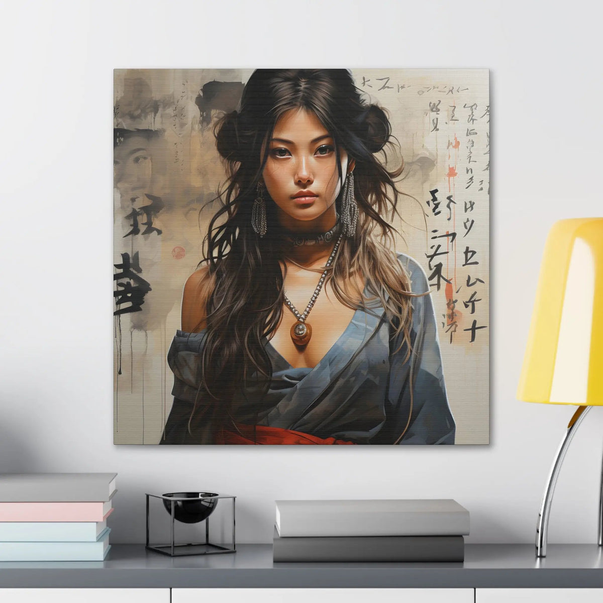 Canvas Gallery Wraps | a painting of a woman with long hair