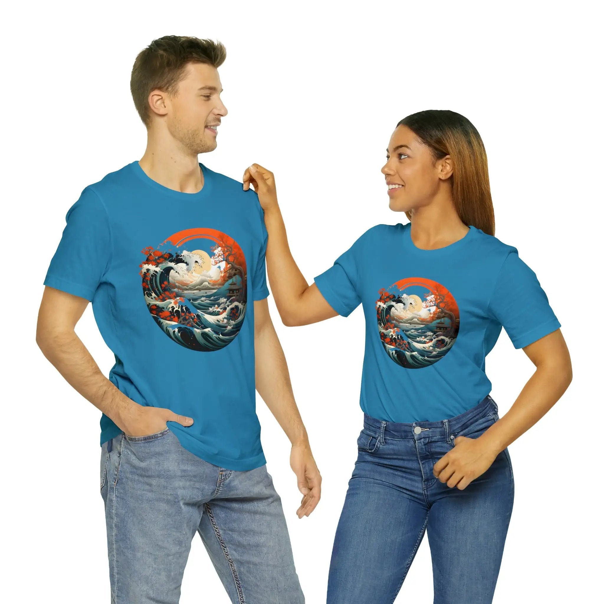 Couple t shirt | a man and a woman standing next to each other