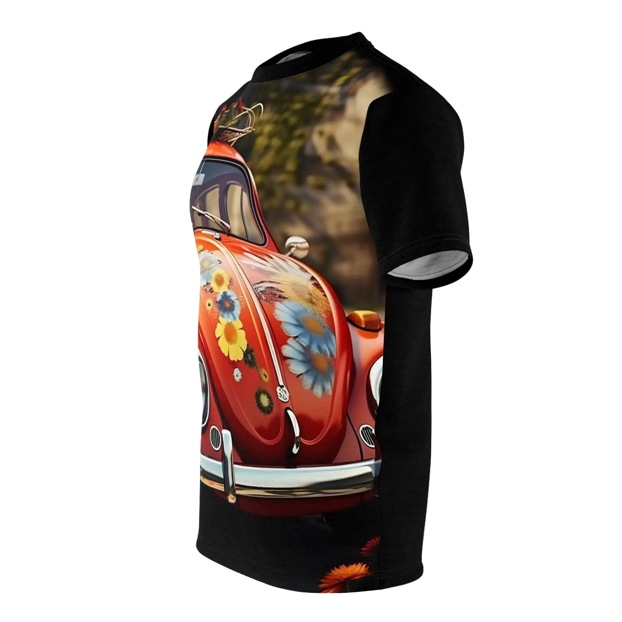 vintage shirt | shirt with a picture of a car painted on it