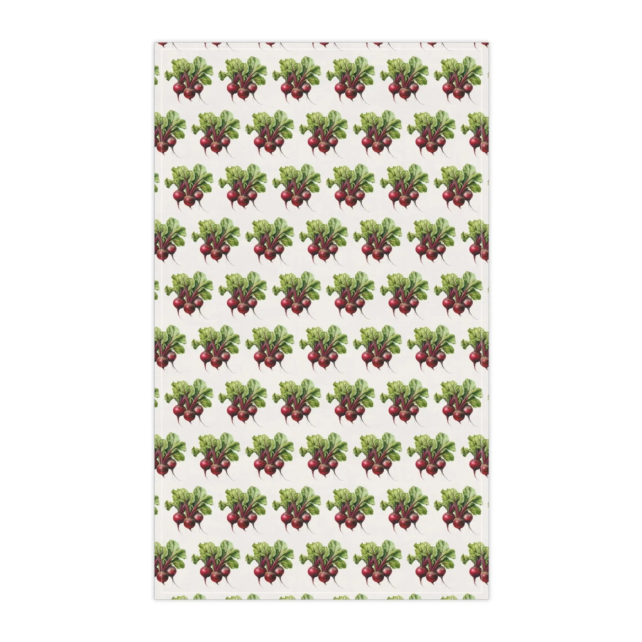 Kitchen Towel | a green and red pattern on a white background