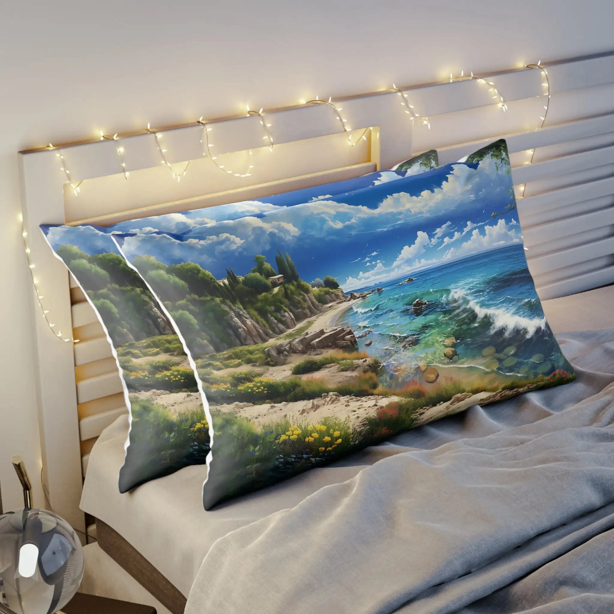 Pillow Sham | Sea Beach Landscape | Avatar Style | Cushion Cover | Pillowcase | Pillow Slip | Pillow Cover