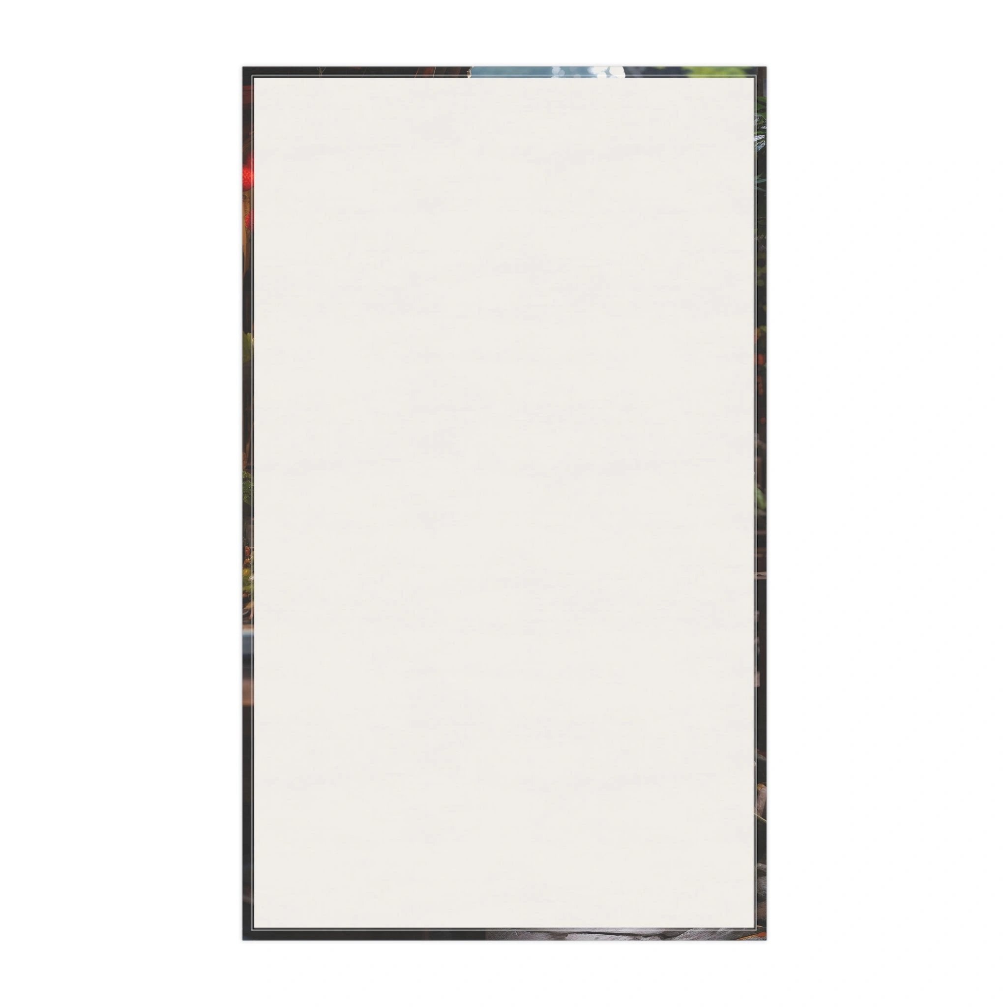 Kitchen Towel | white sheet of paper with a black border