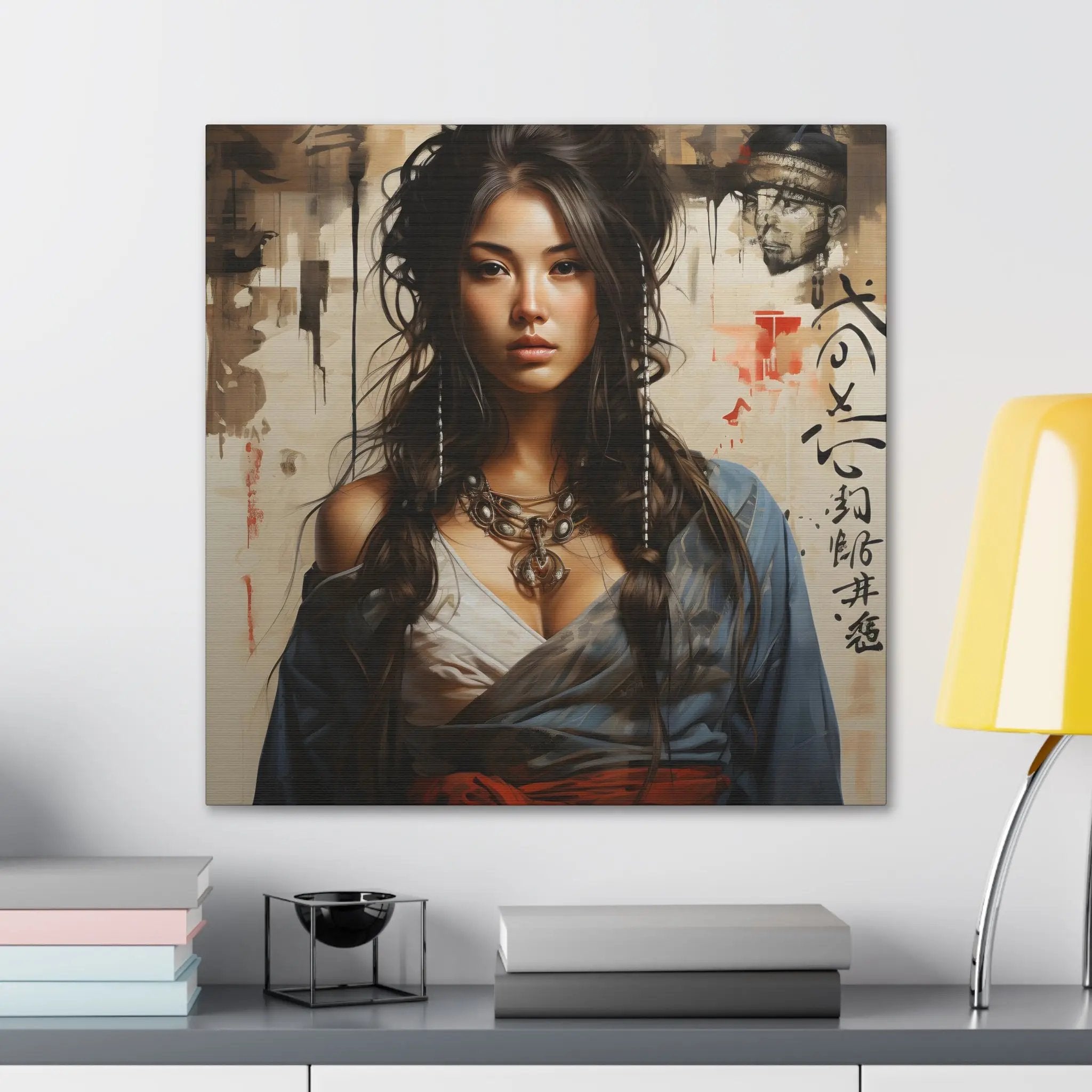 Canvas Gallery Wraps | a painting of a woman with long hair