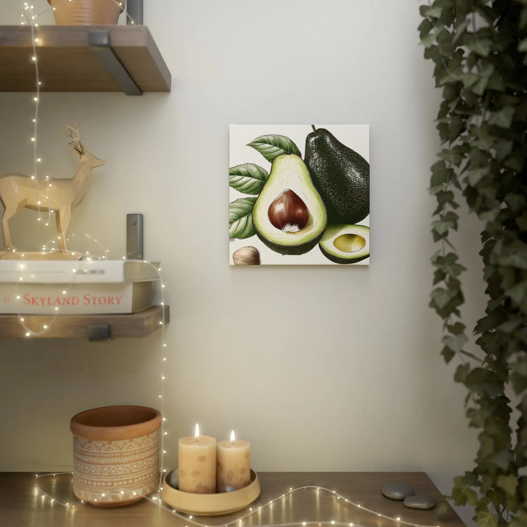 Canvas Gallery Wraps | a picture of an avocado on a wall