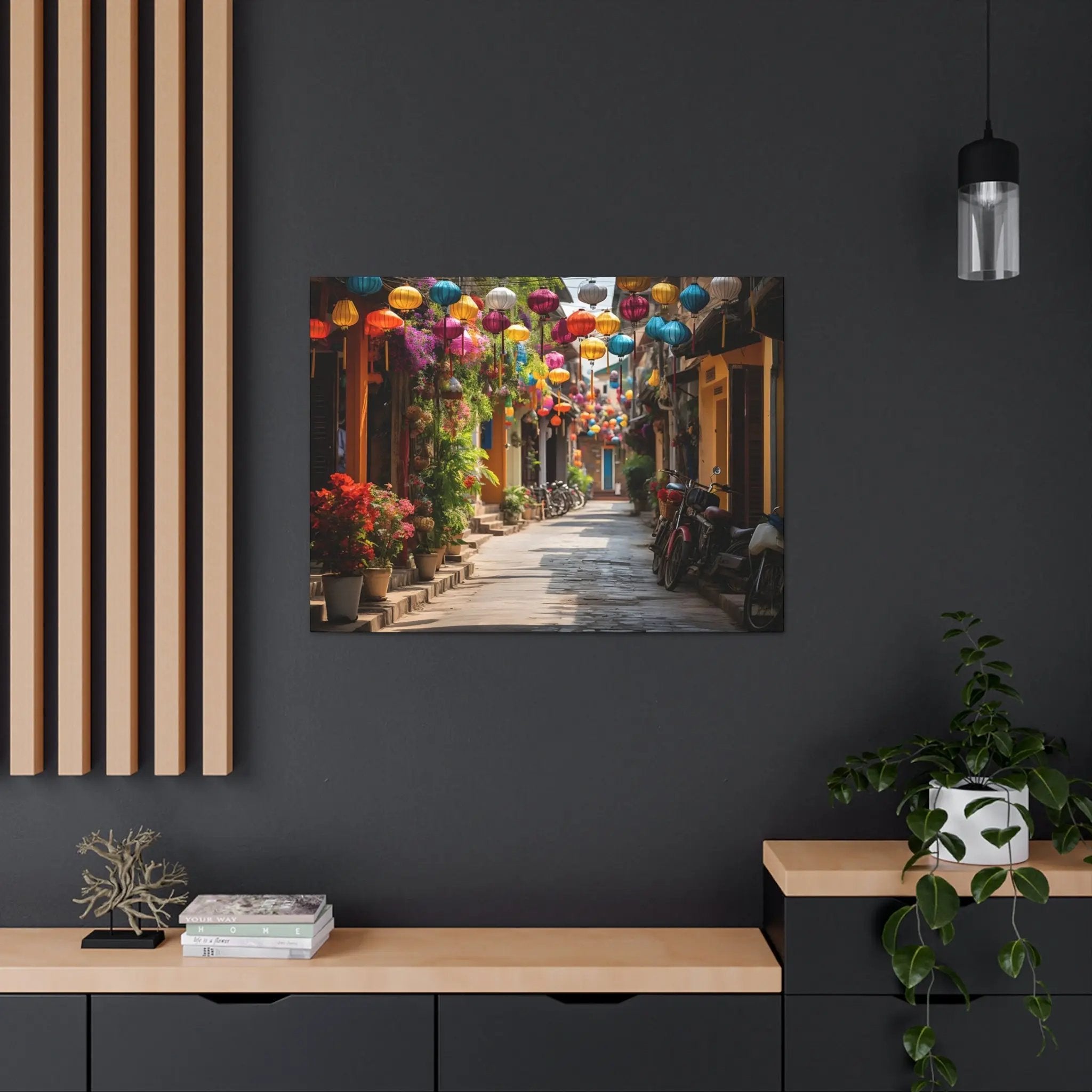 Canvas Gallery Wraps | a picture of a street with a bunch of balloons