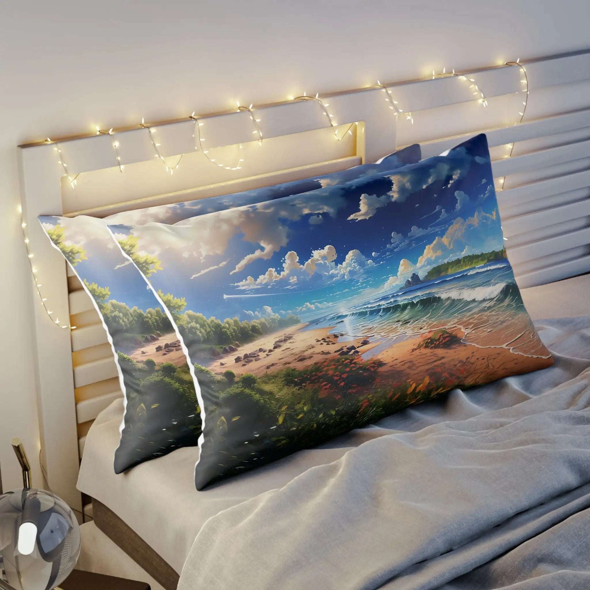 Pillow Sham | Sea Beach Landscape | Avatar Style | Cushion Cover | Pillowcase | Pillow Slip | Pillow Cover