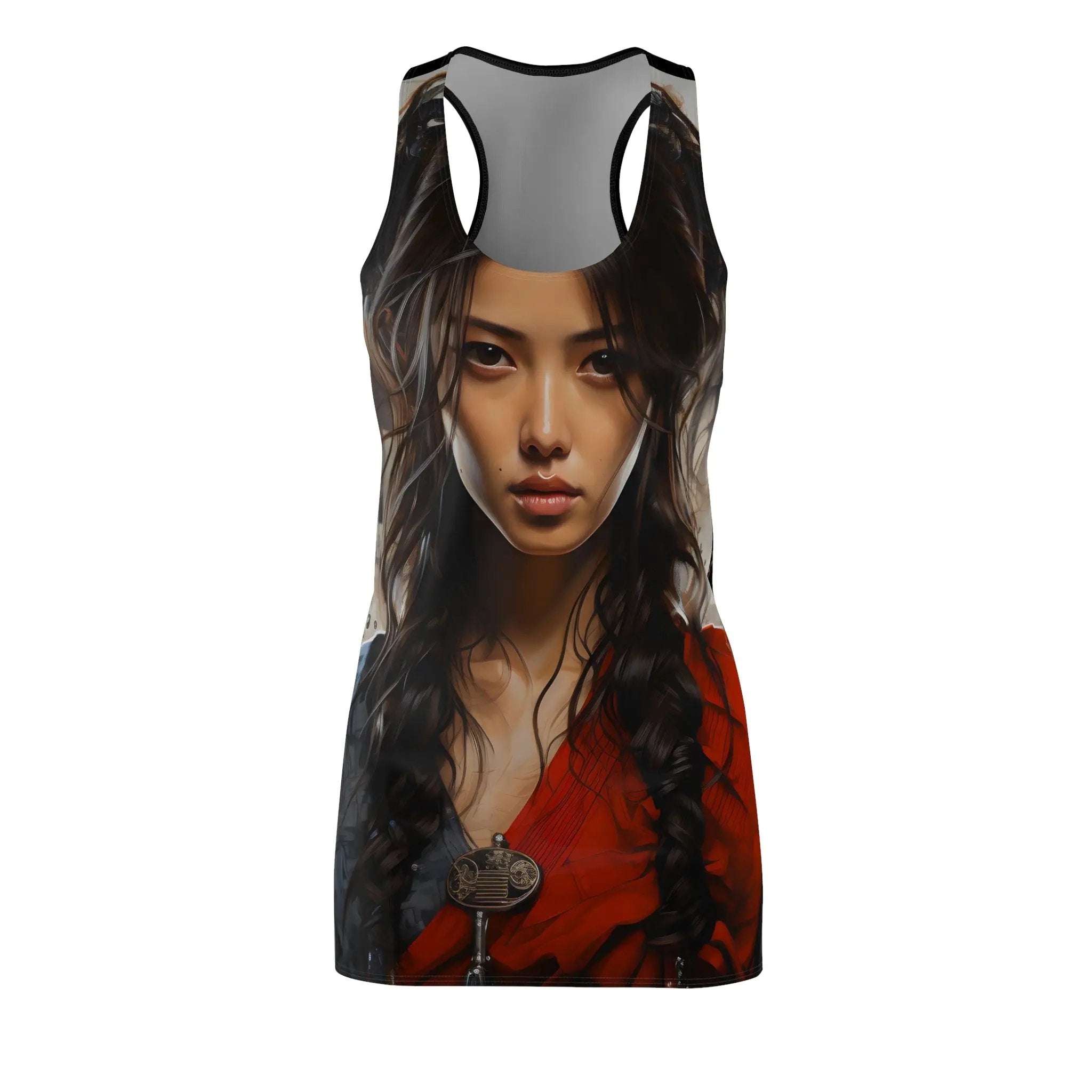 Woman summer dress | a women's tank top with a picture of a woman's face