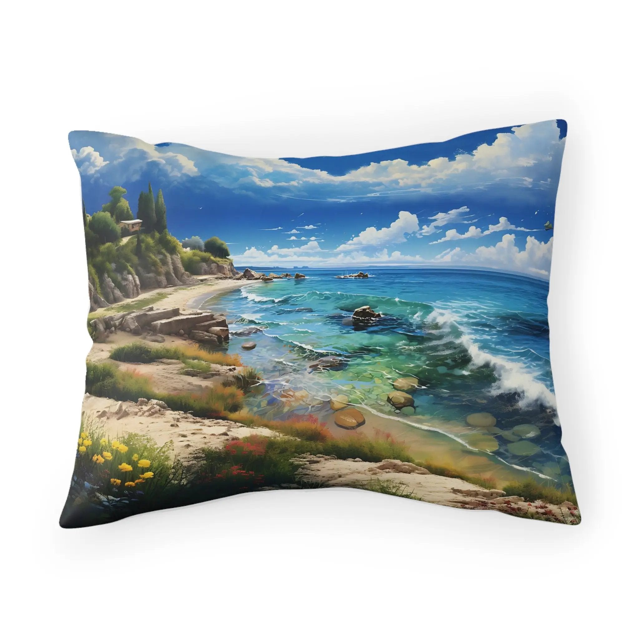 Pillow Sham | Sea Beach Landscape | Avatar Style | Cushion Cover | Pillowcase | Pillow Slip | Pillow Cover