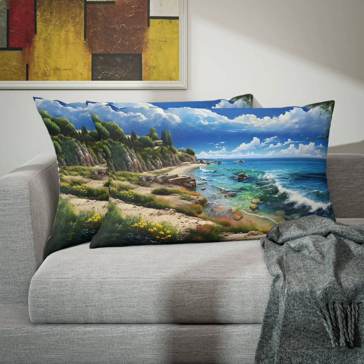 Pillow Sham | Sea Beach Landscape | Avatar Style | Cushion Cover | Pillowcase | Pillow Slip | Pillow Cover