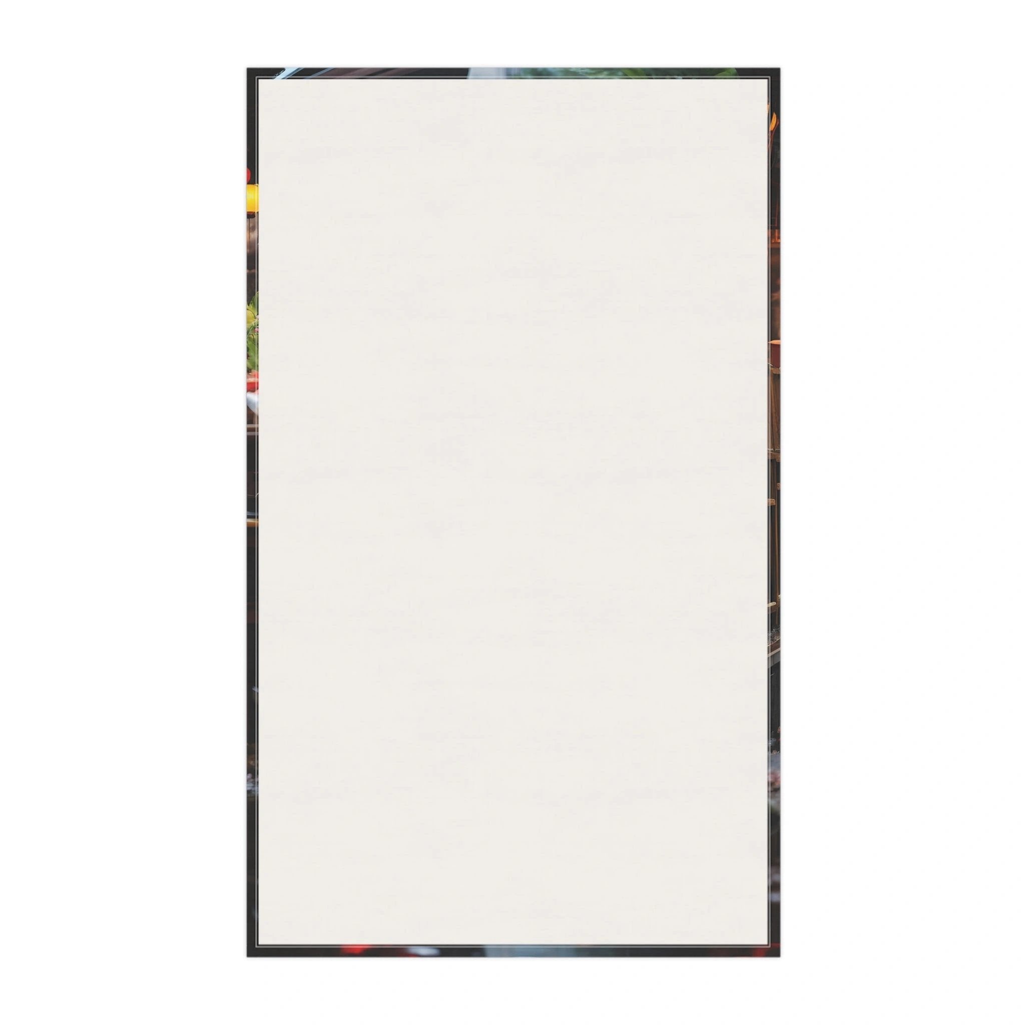 Kitchen Towel | a white sheet of paper with a black border