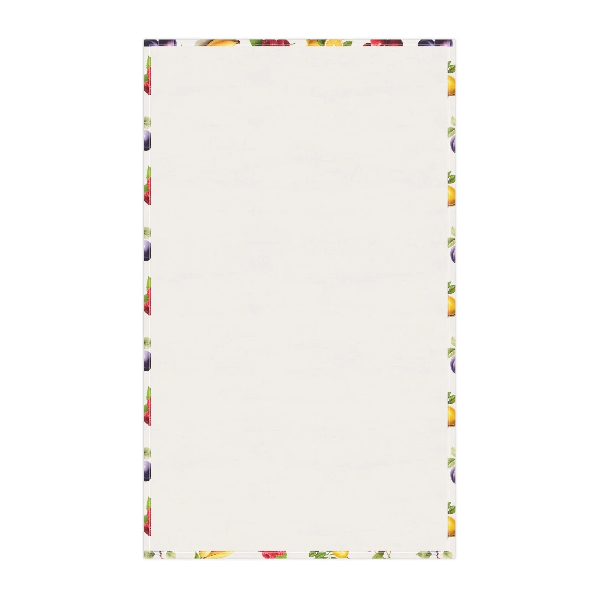 Kitchen Towel | a white paper with a colorful border on it