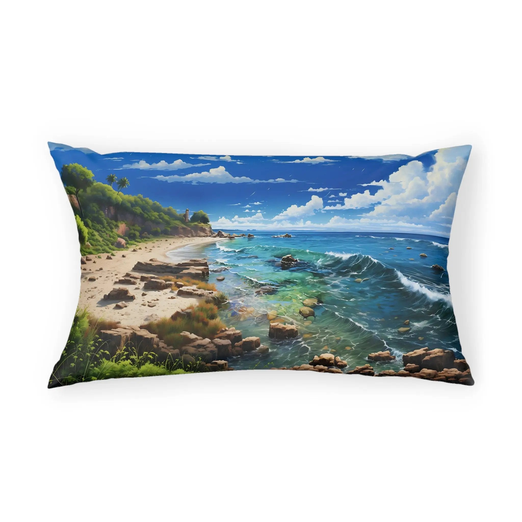 Pillow Sham | Sea Beach Landscape | Avatar Style | Cushion Cover | Pillowcase | Pillow Slip | Pillow Cover