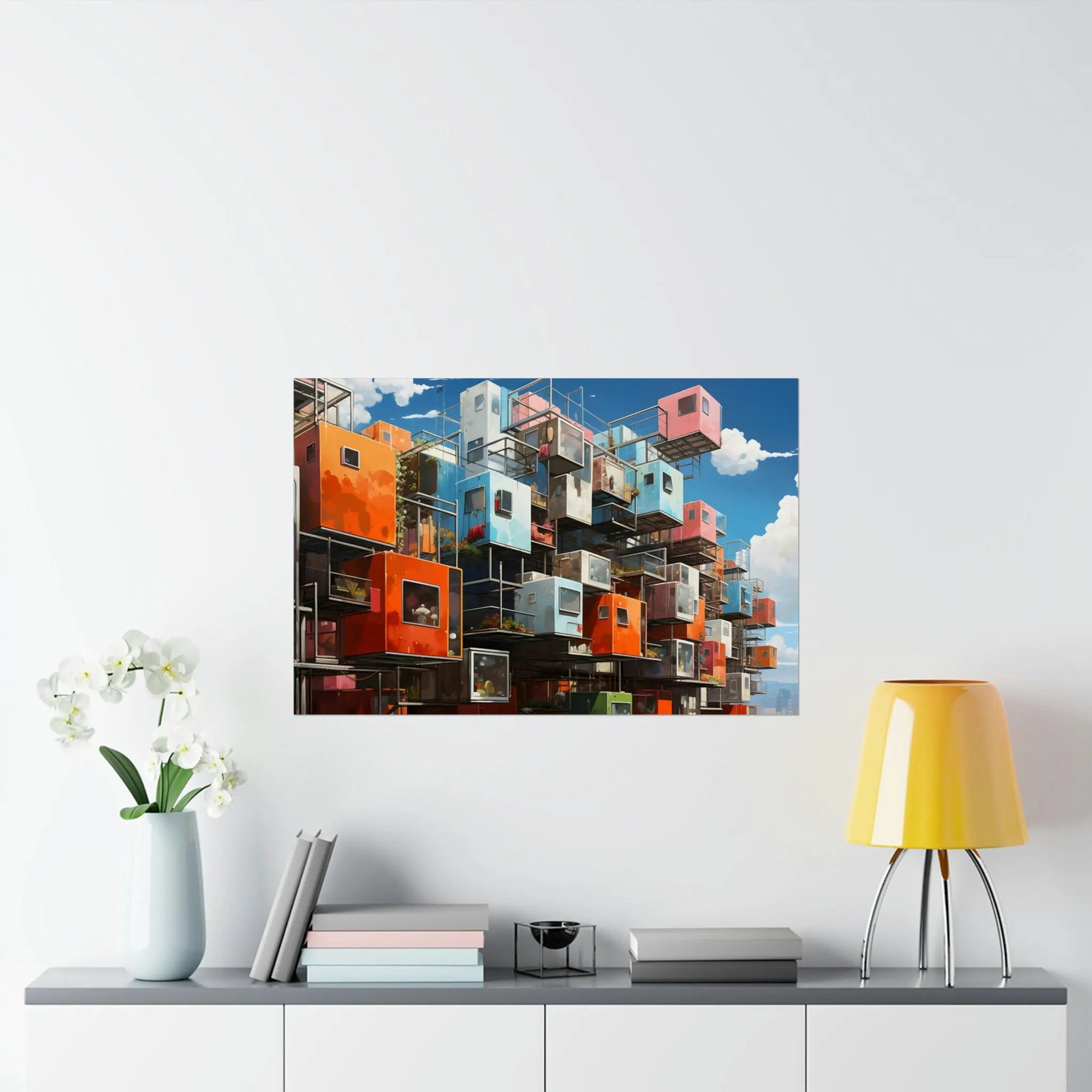 Kawaii Posters | a picture of a building with many windows and balconies