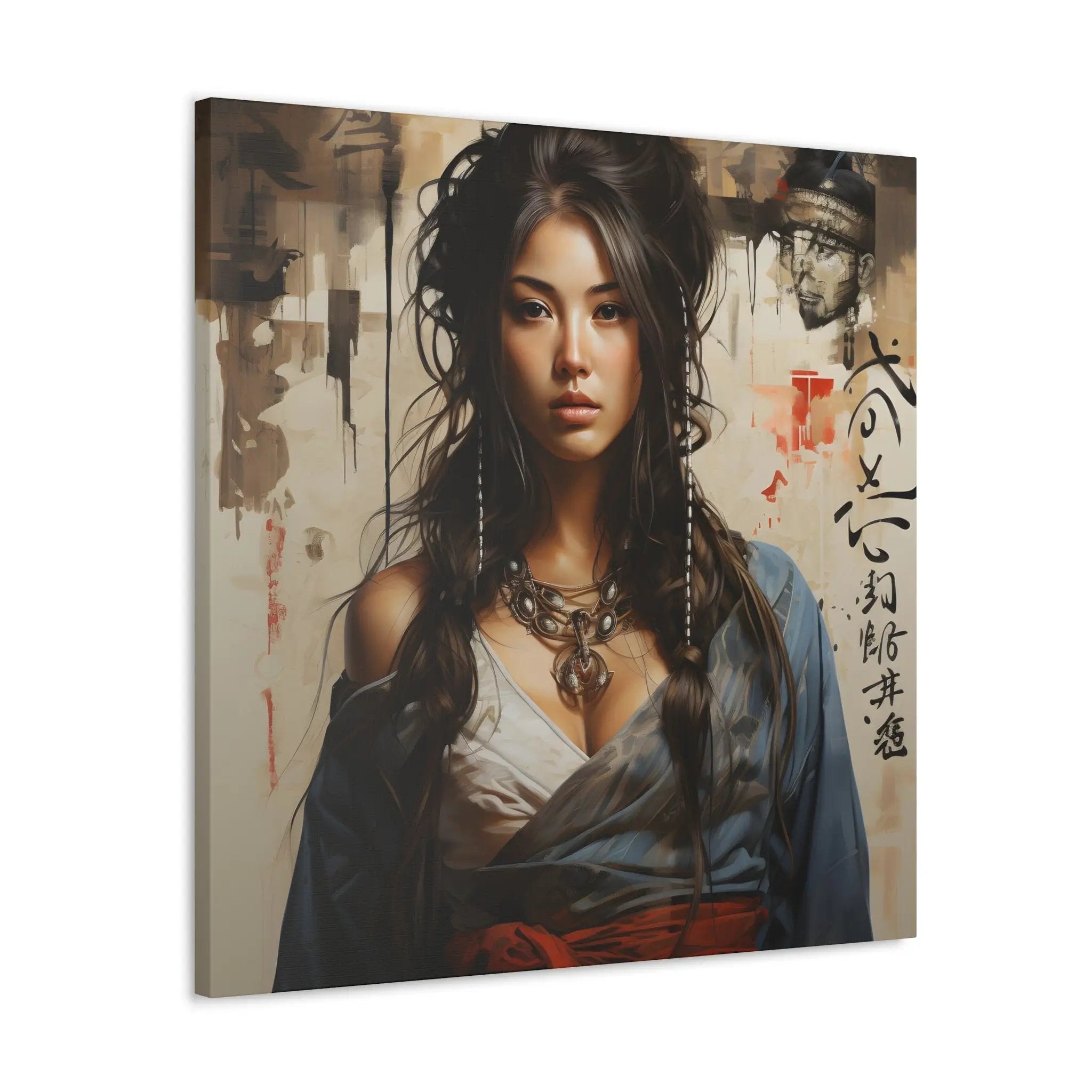 Canvas Gallery Wraps | a painting of a woman with long hair