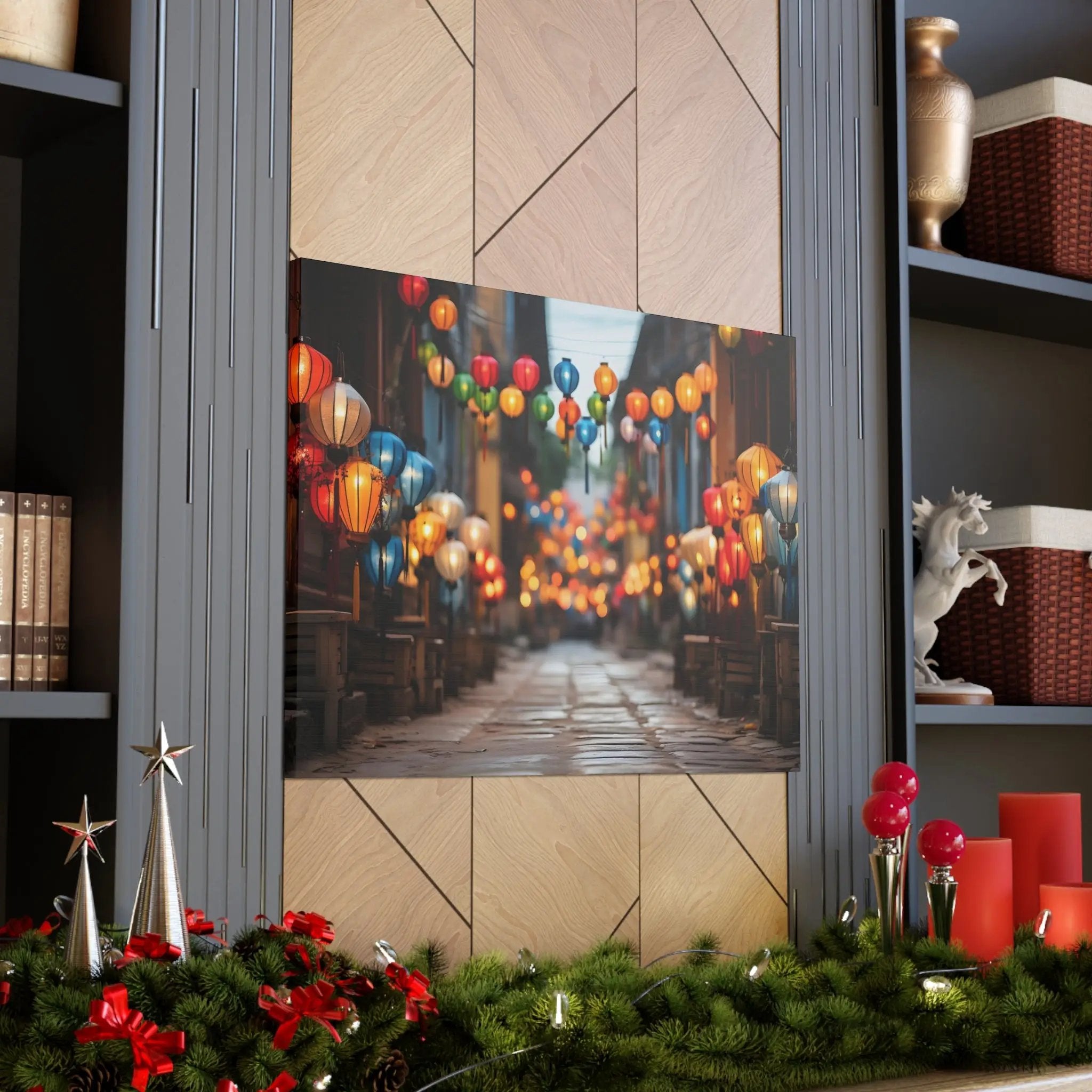 Canvas Gallery Wraps | a picture of a Christmas scene on a wall