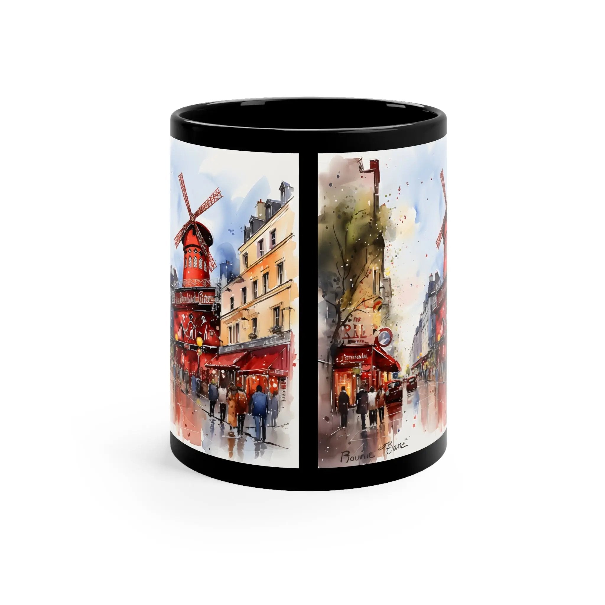 Mugs coffee | a coffee mug with a picture of a windmill on it