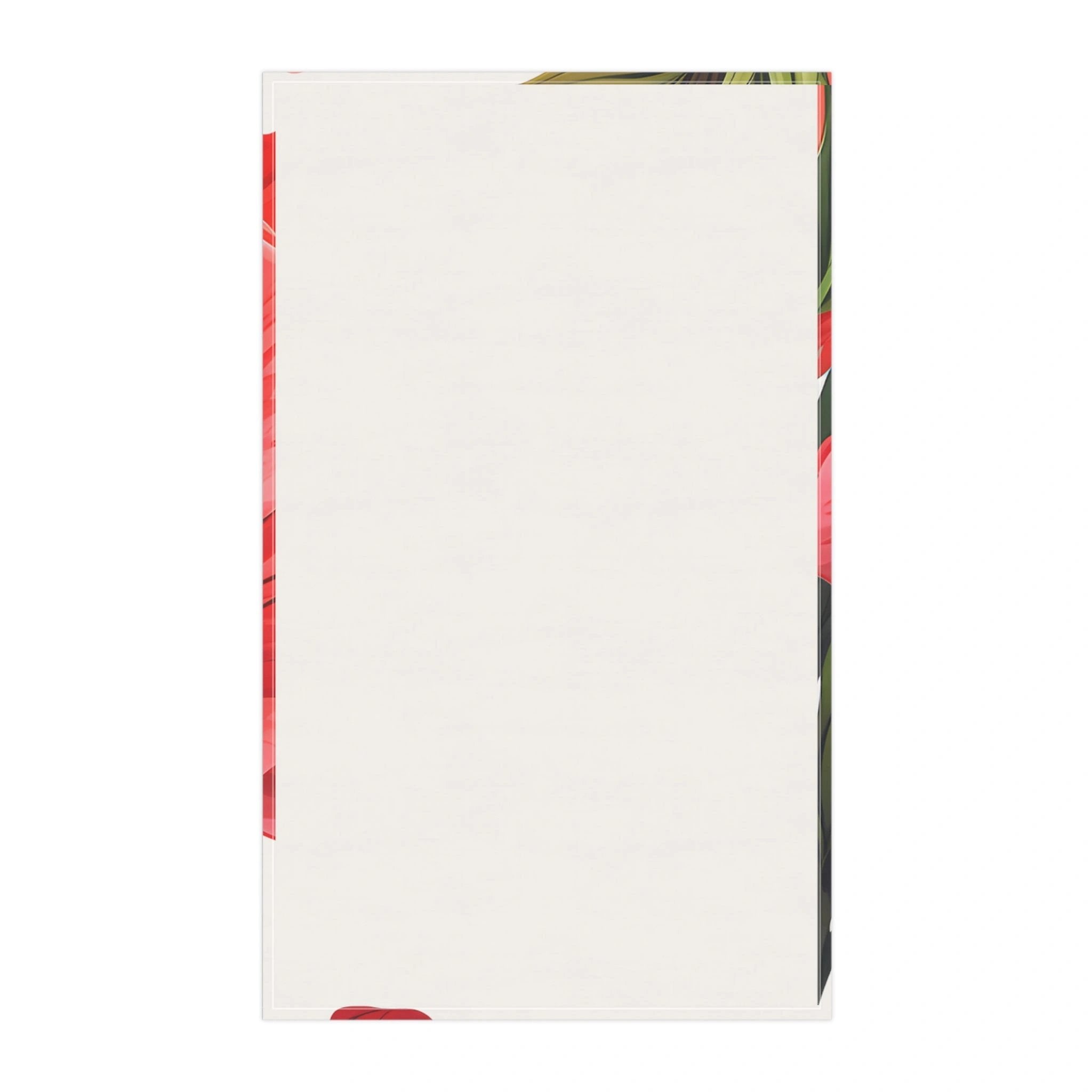 Kitchen Towel | a white paper with a red and green stripe