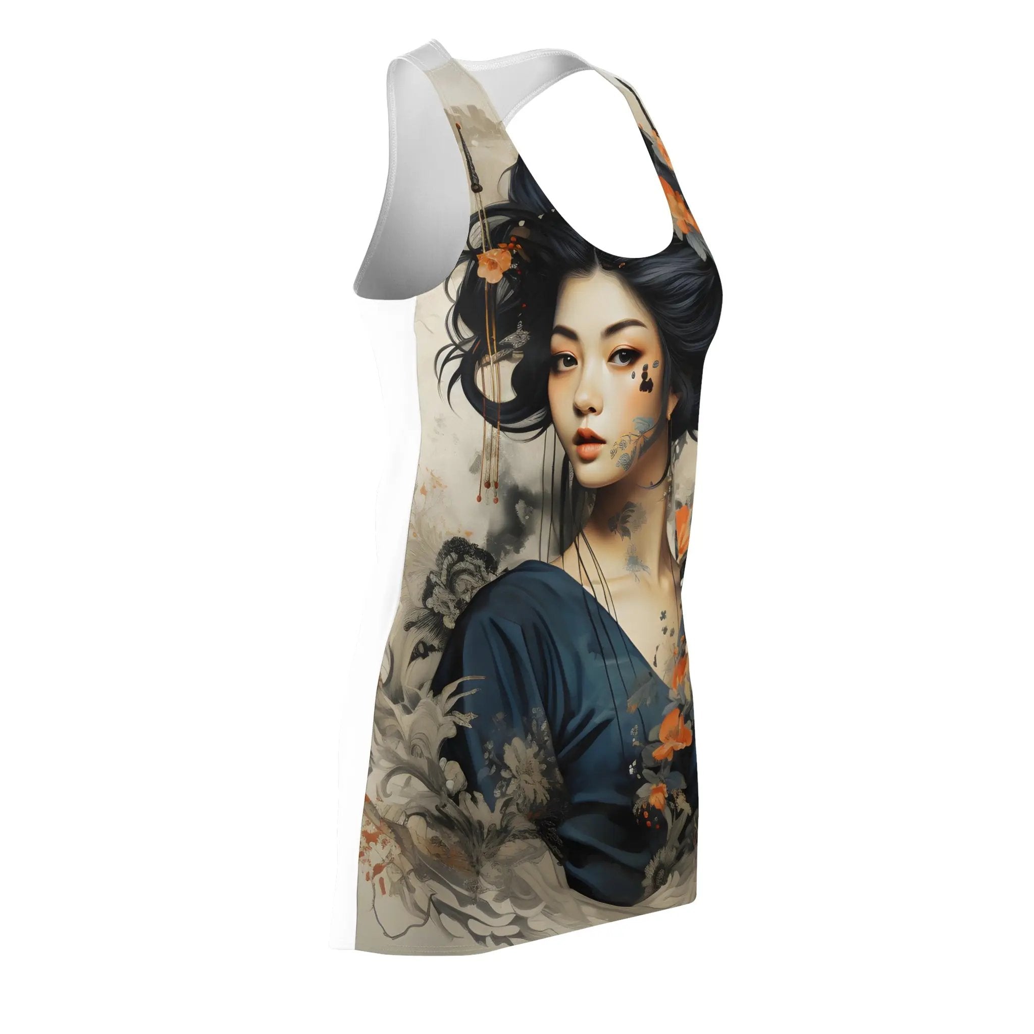 Woman summer dress | a women's tank top with a painting of a woman