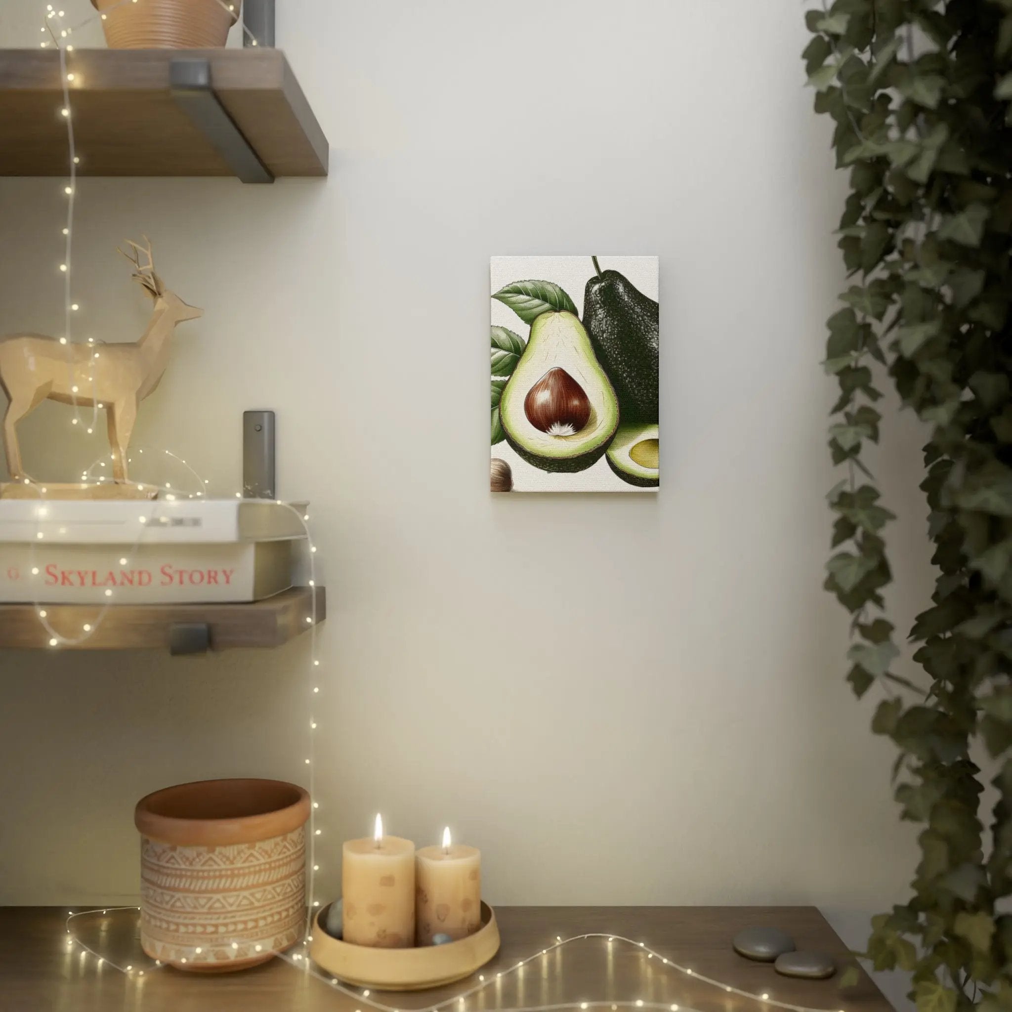 Canvas Gallery Wraps | a picture of an avocado on a wall