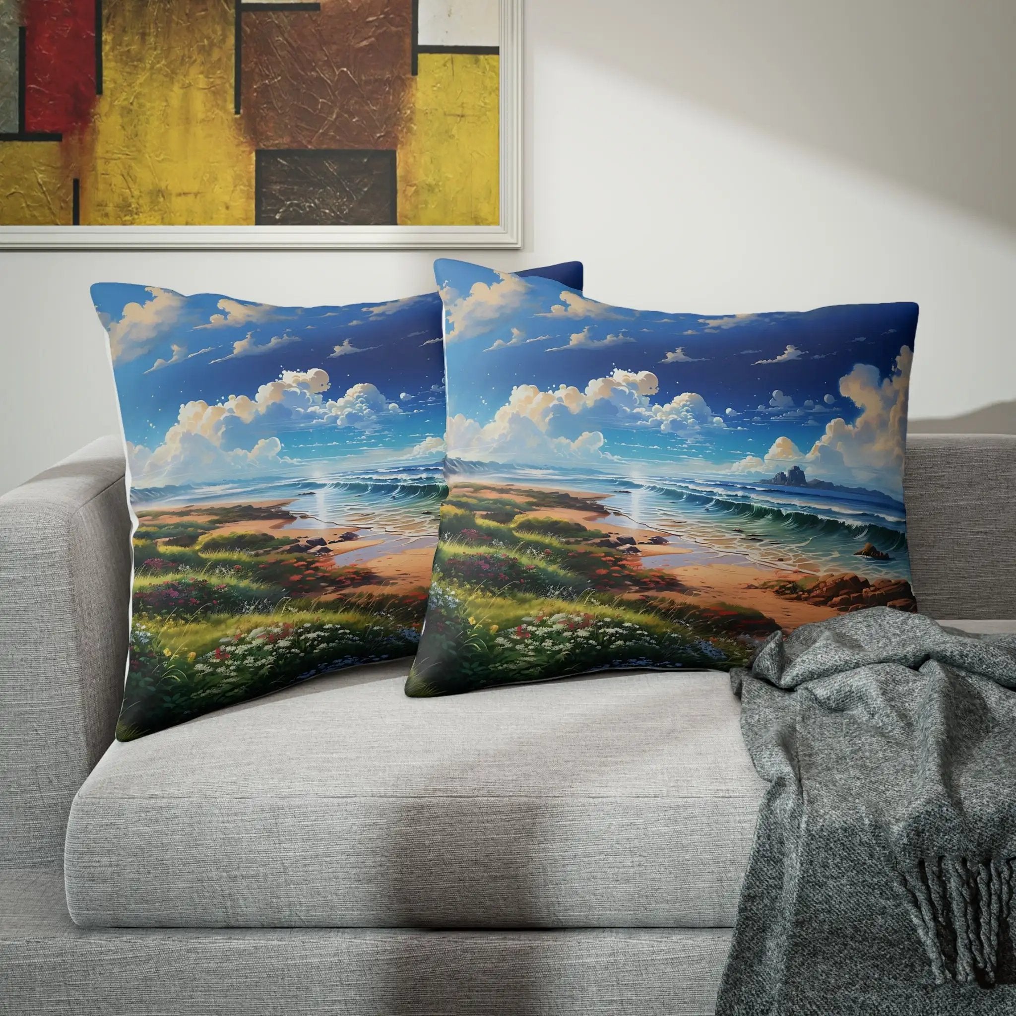 Pillow Sham | Sea Beach Landscape | Avatar Style | Cushion Cover | Pillowcase | Pillow Slip | Pillow Cover