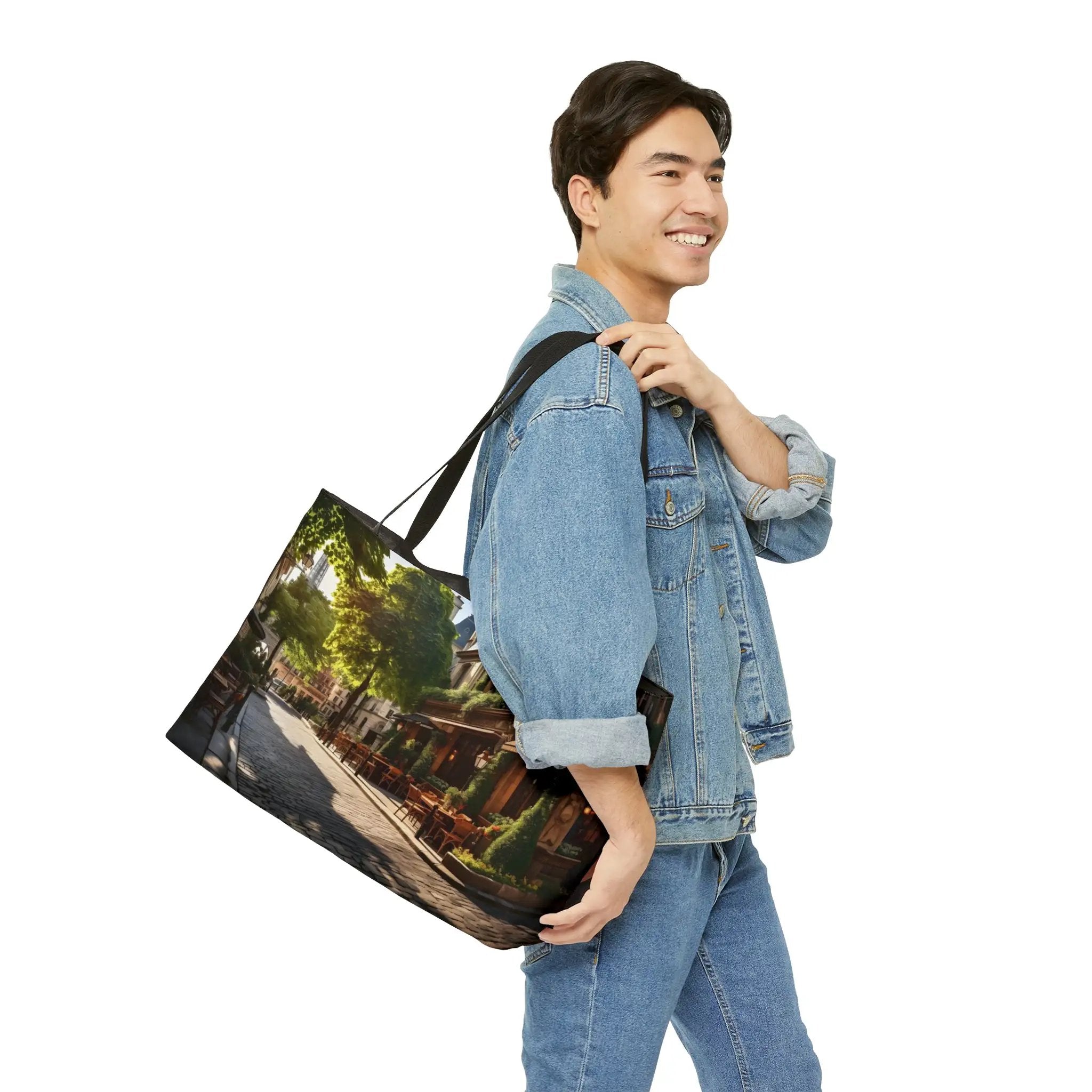 Weekender Tote Bag | a tote bag with a picture of a restaurant