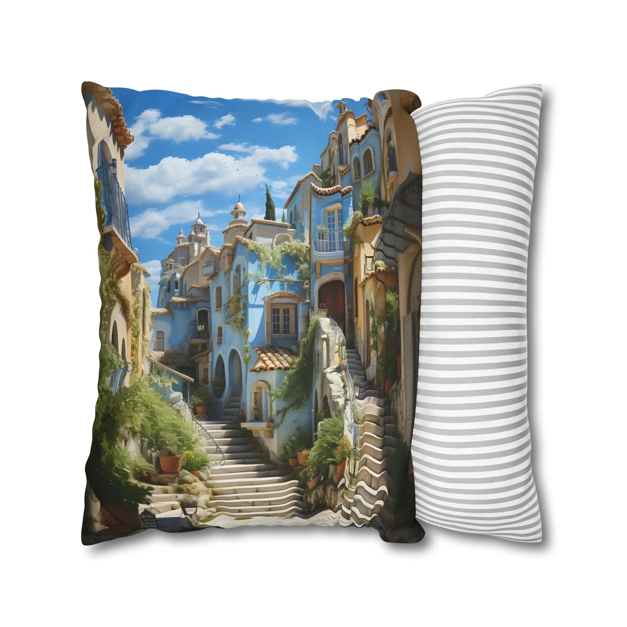 Pillow Sham | The Enchanting Streets of Provence | Sunshine Corner in Your Home | Pastel Flower Pillow Case