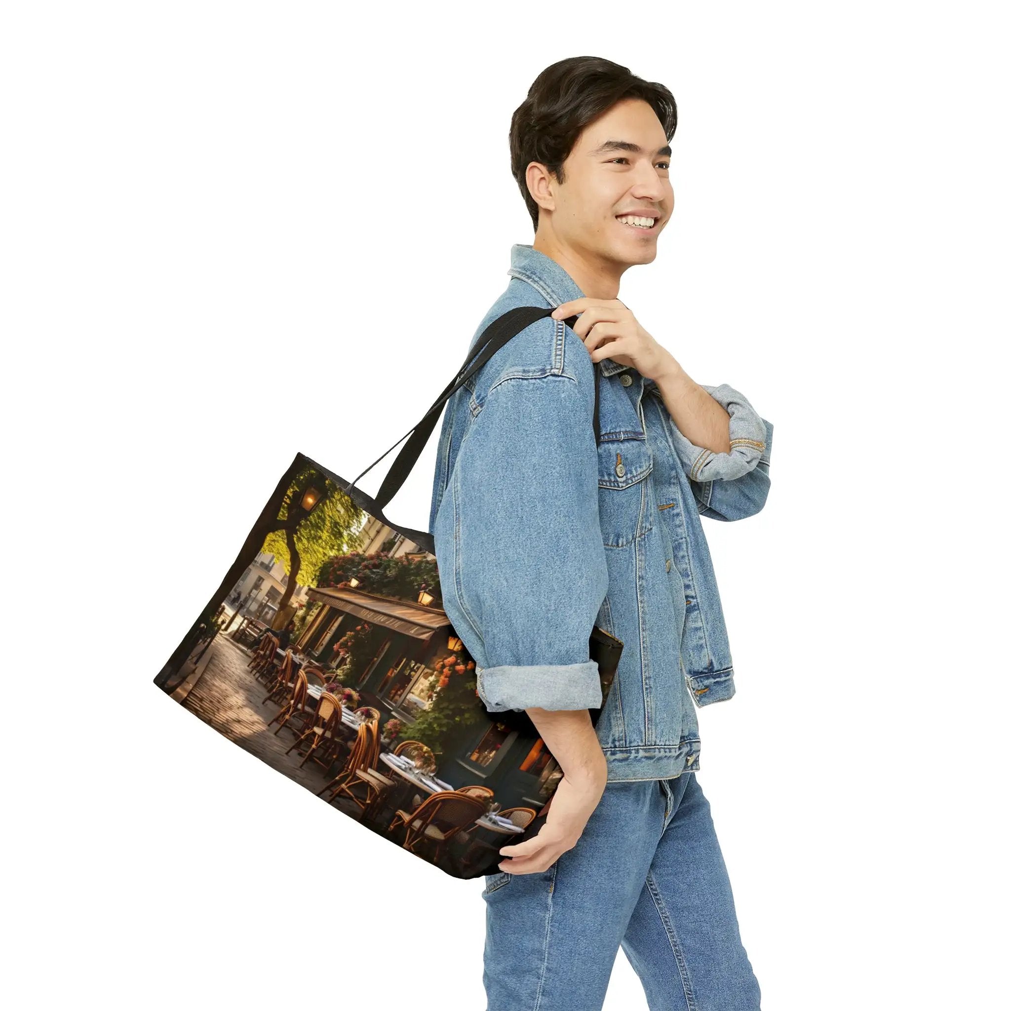 Weekender Tote Bag | a tote bag with a picture of a restaurant