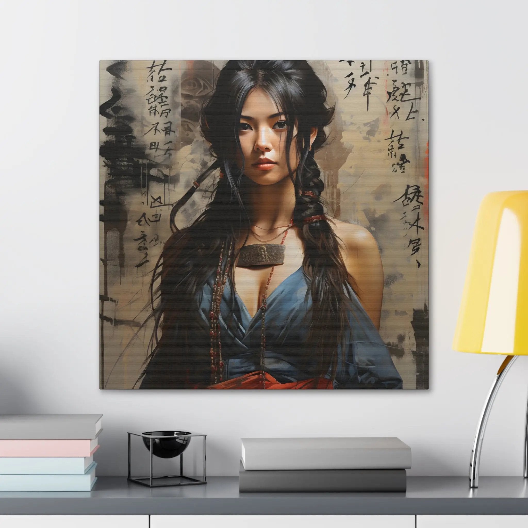 Canvas Gallery Wraps | a painting of a woman with long hair