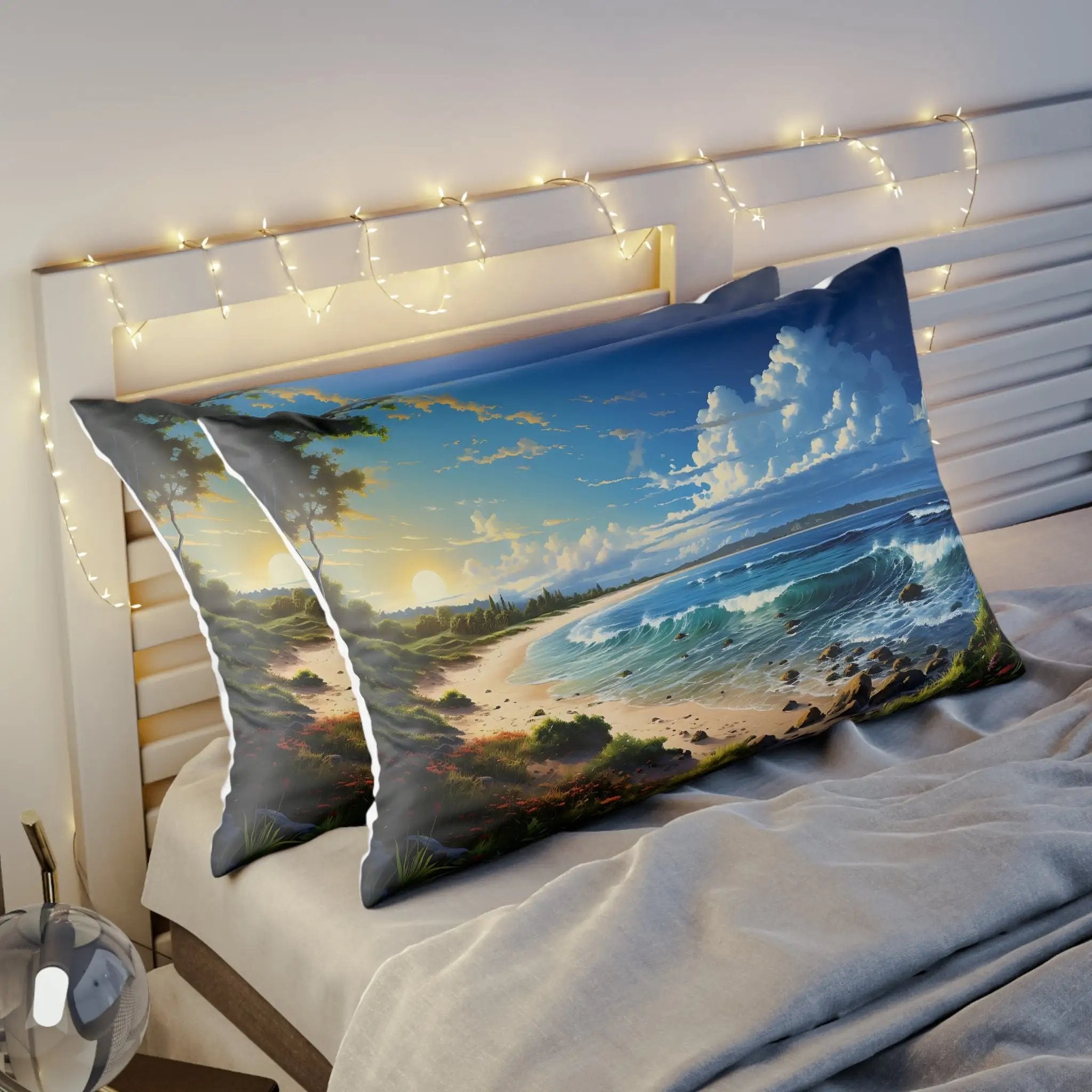 Pillow Sham | Sea Beach Landscape | Avatar Style | Cushion Cover | Pillowcase | Pillow Slip | Pillow Cover