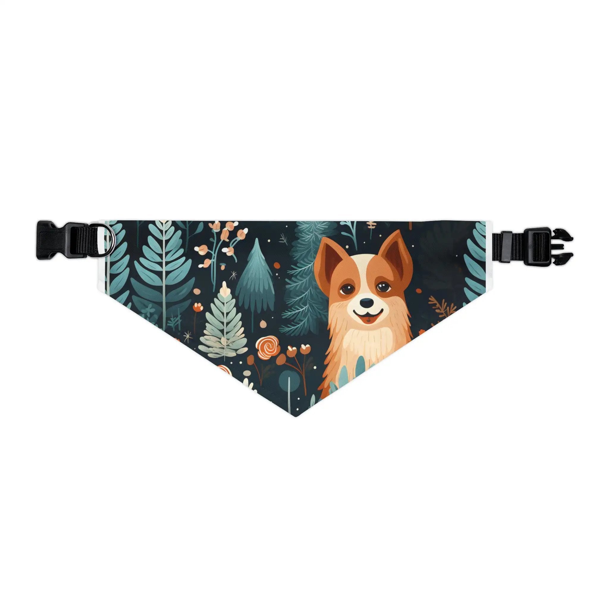 Pet Bandana | a small dog is sitting in the woods