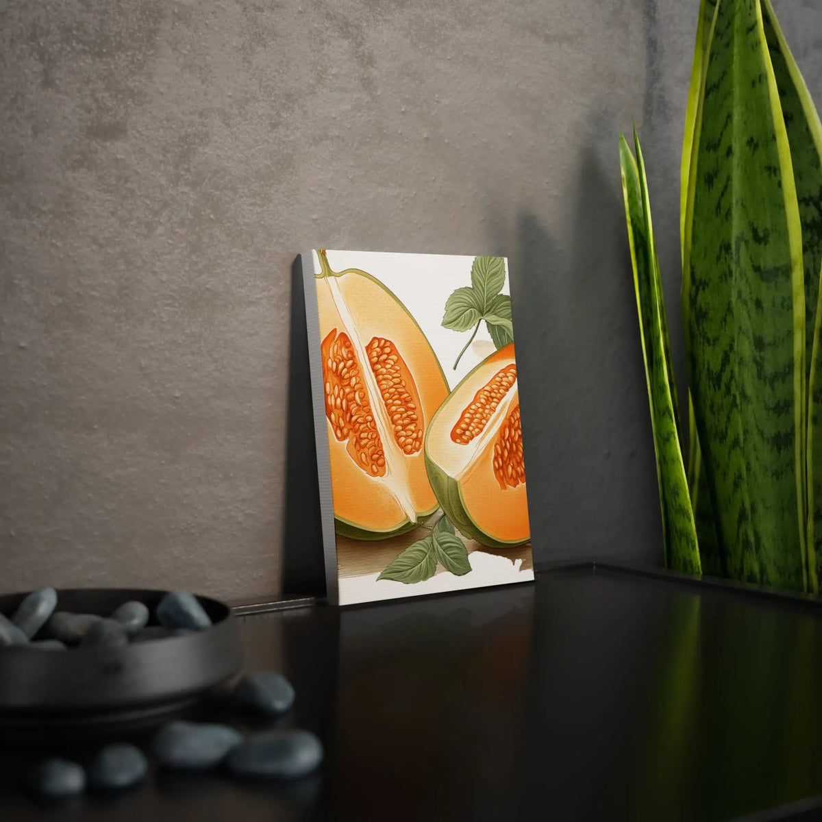 Canvas Gallery Wraps | a picture of a piece of fruit on a table