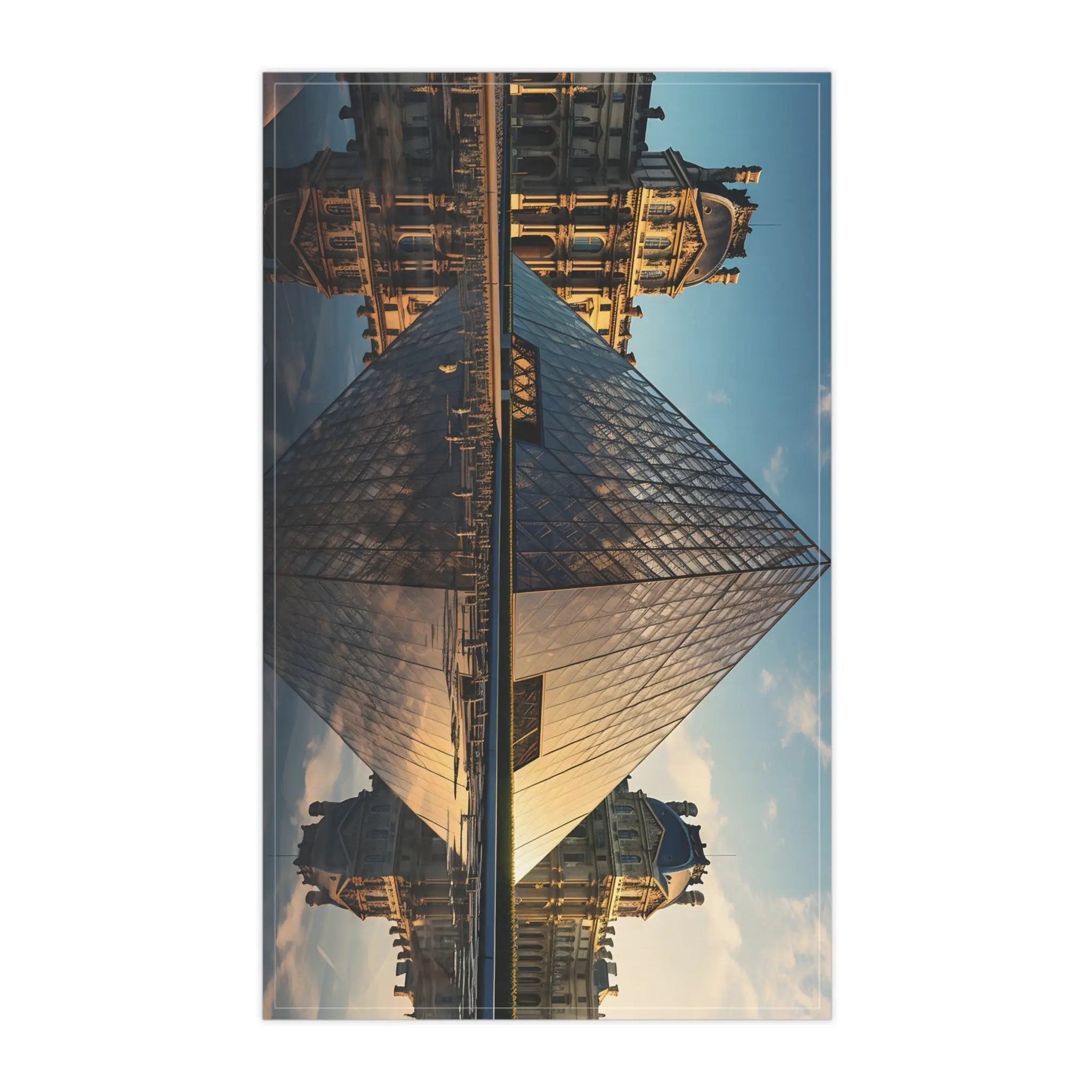 Kitchen Towel | a picture of a very tall building with a sky background