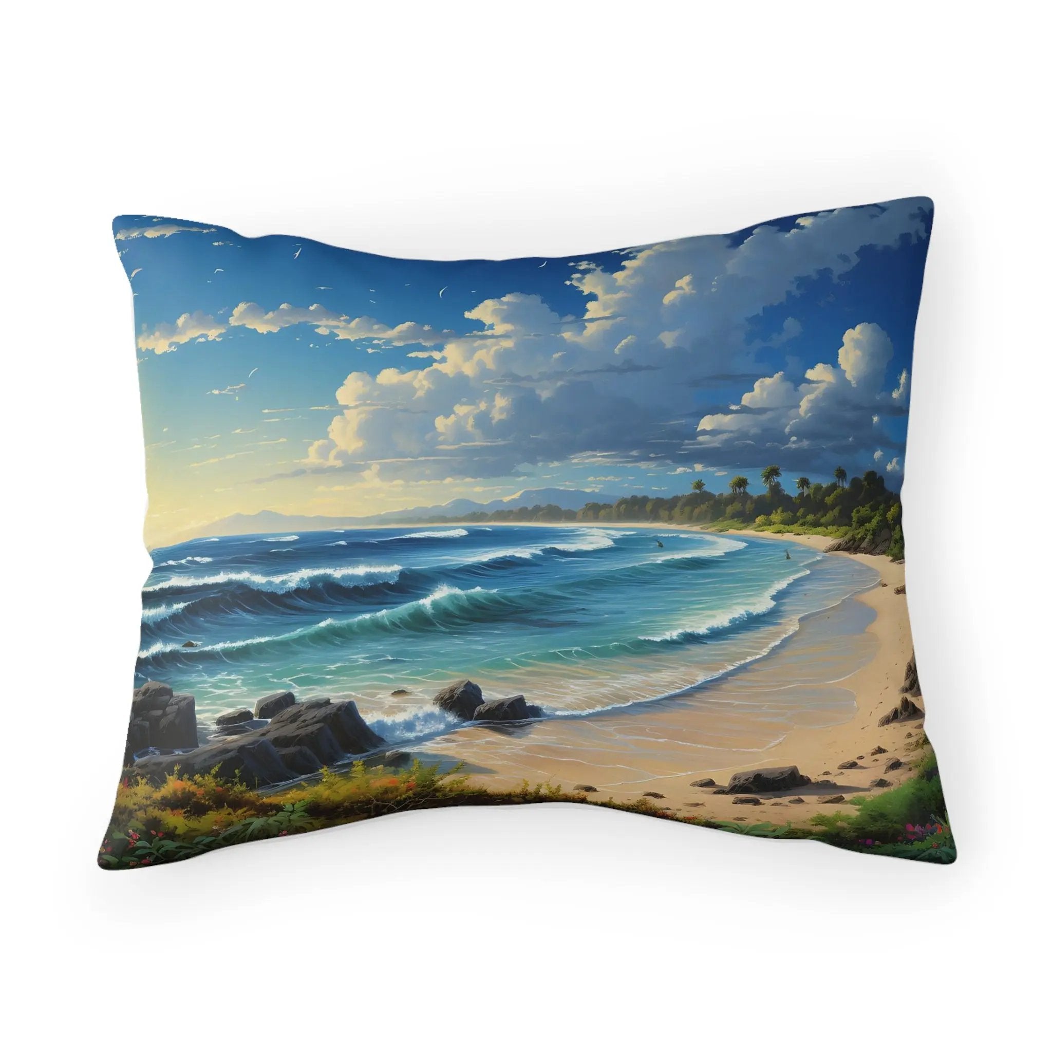 Pillow Sham |  Front View Pillow Sham | Sea Beach Landscape | Avatar Style | Cushion Cover | Pillowcase | Pillow Slip | Pillow Cover