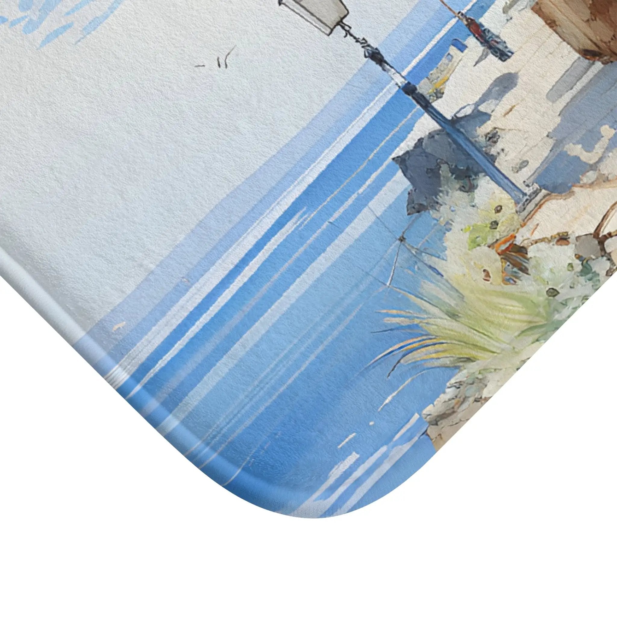 Bath Mat | a bathroom rug with a painting 