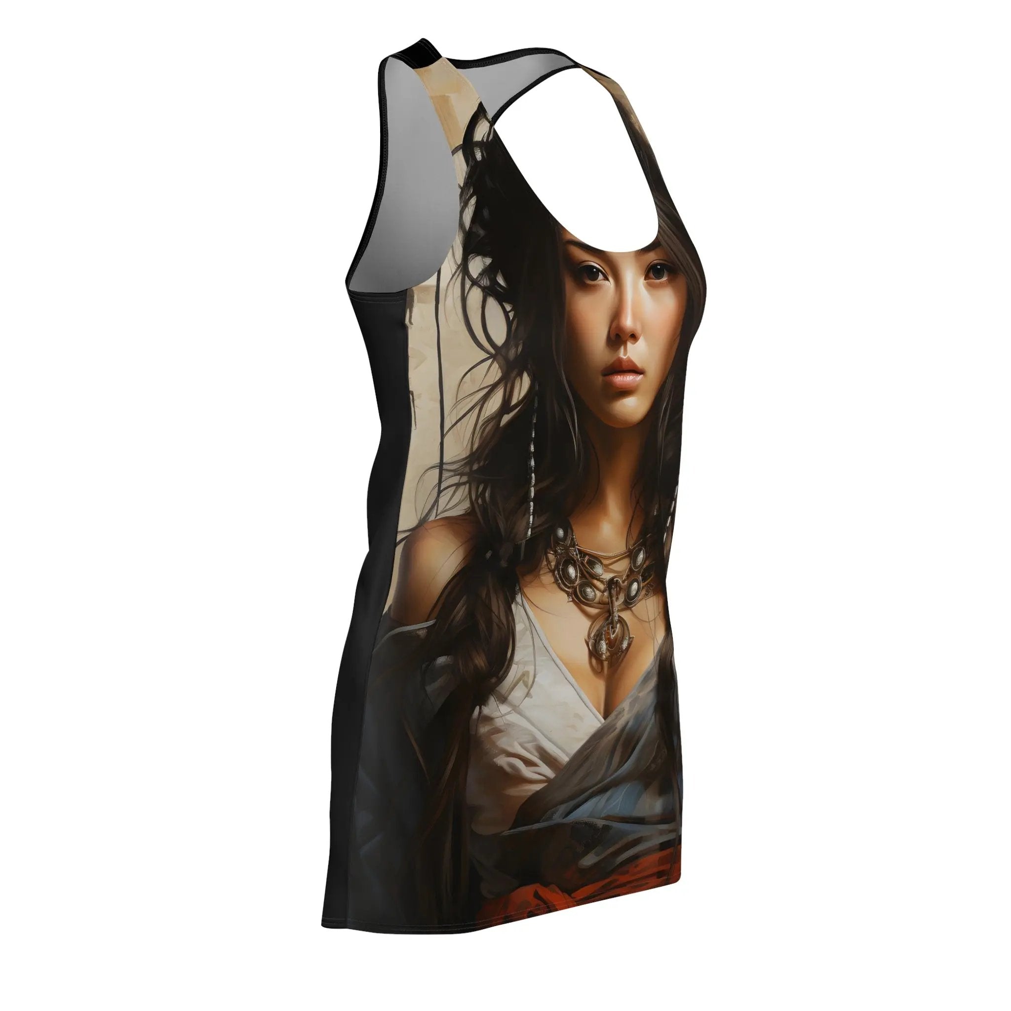 Woman summer dress | a women's tank top with a picture of a woman