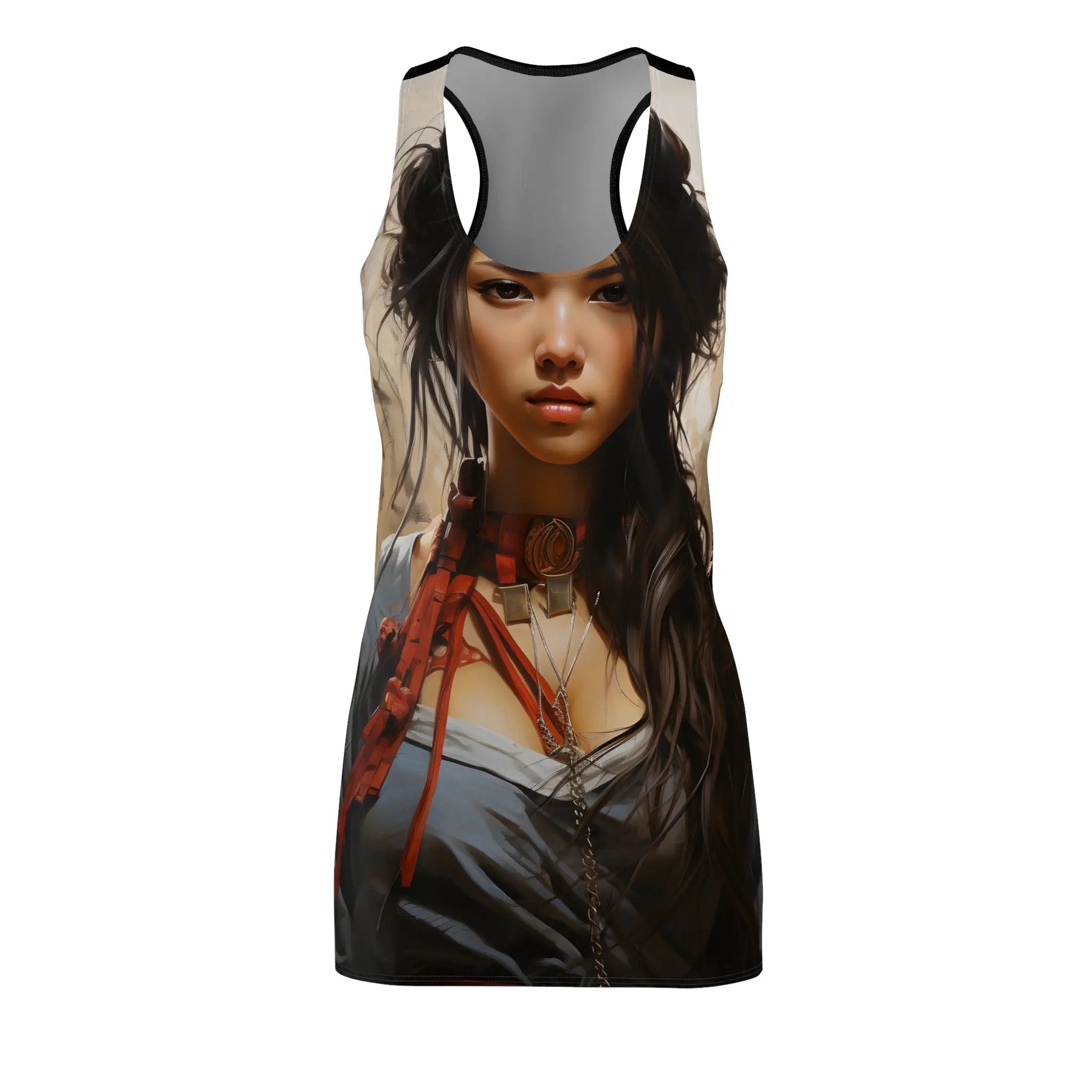 Woman summer dress | a women's tank top with a picture of a woman