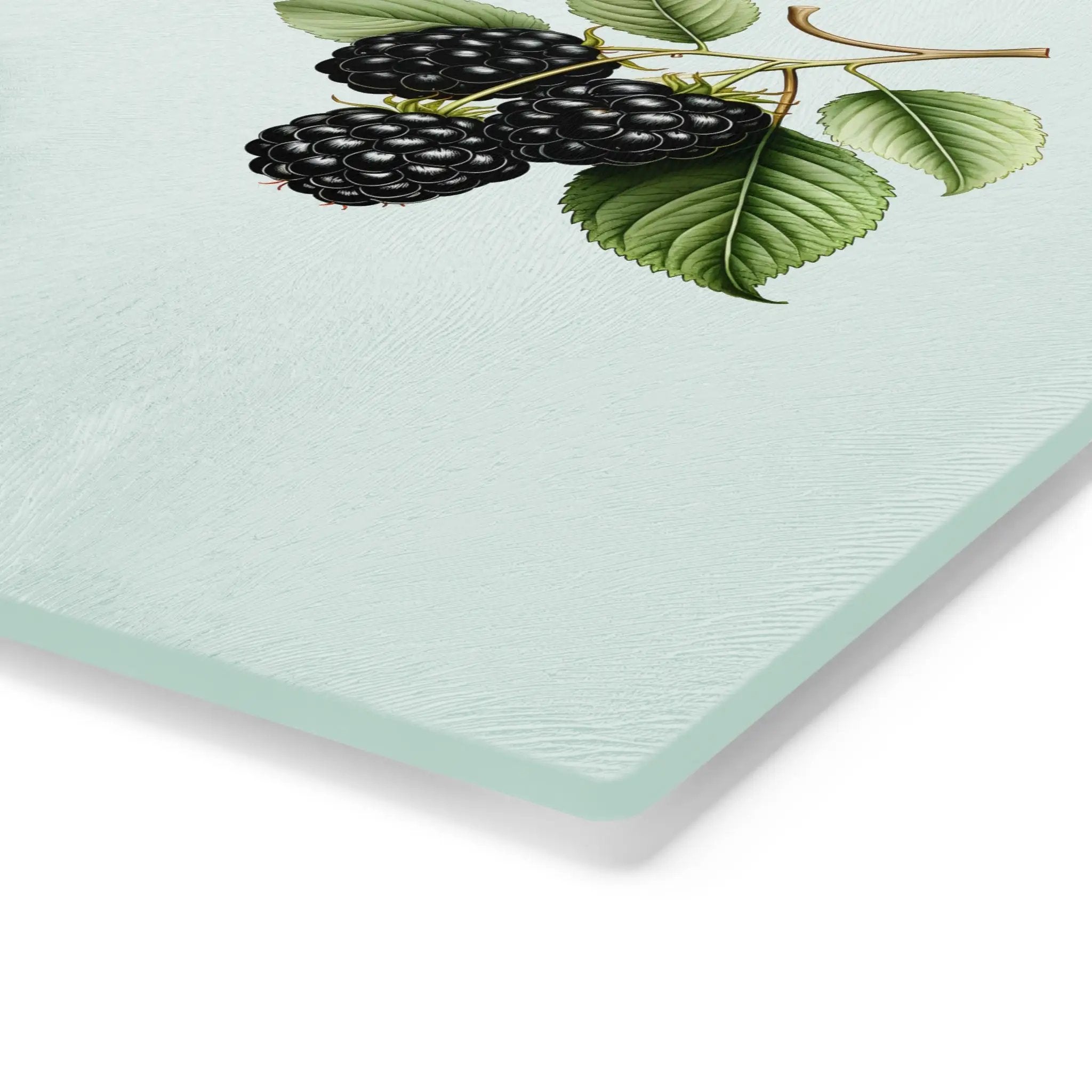 Cutting board | a painting of berries on a branch with leaves