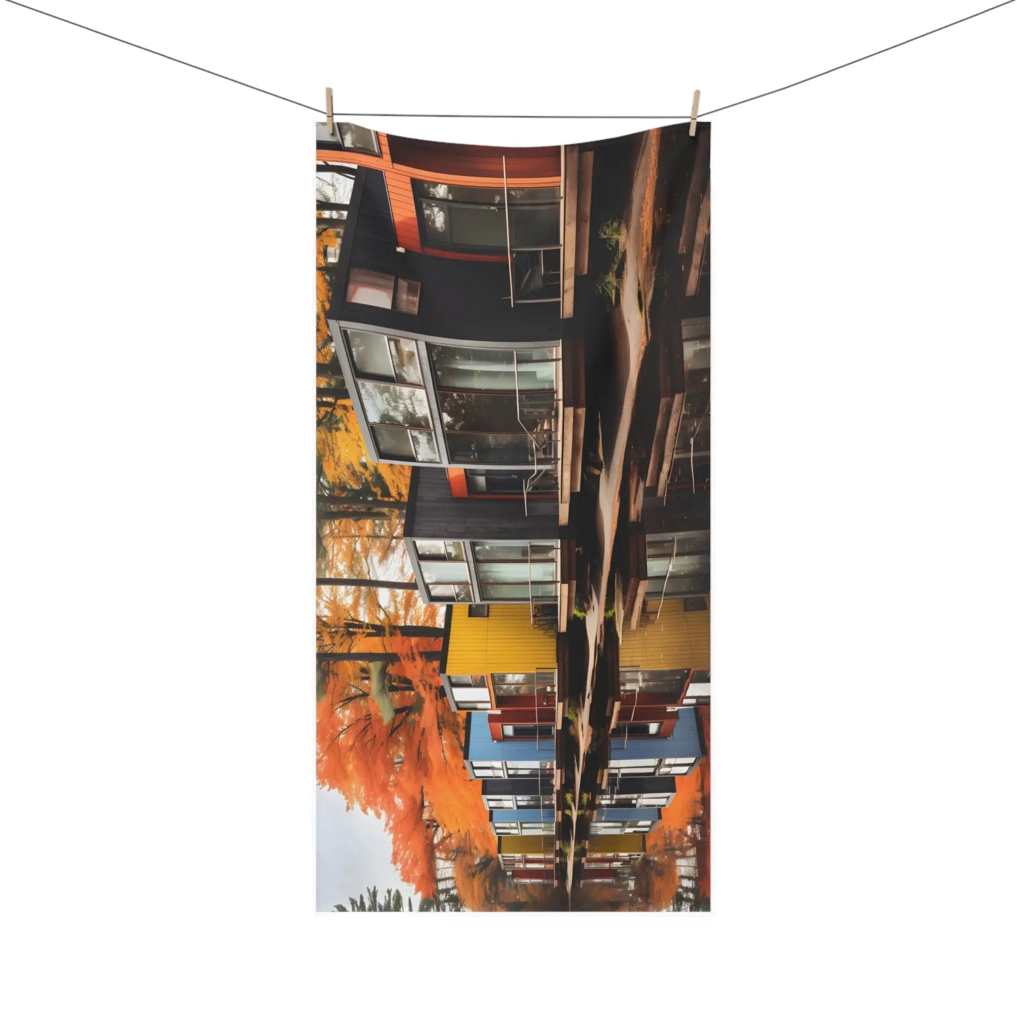 best bath towel | a picture of a building hanging on a clothes line