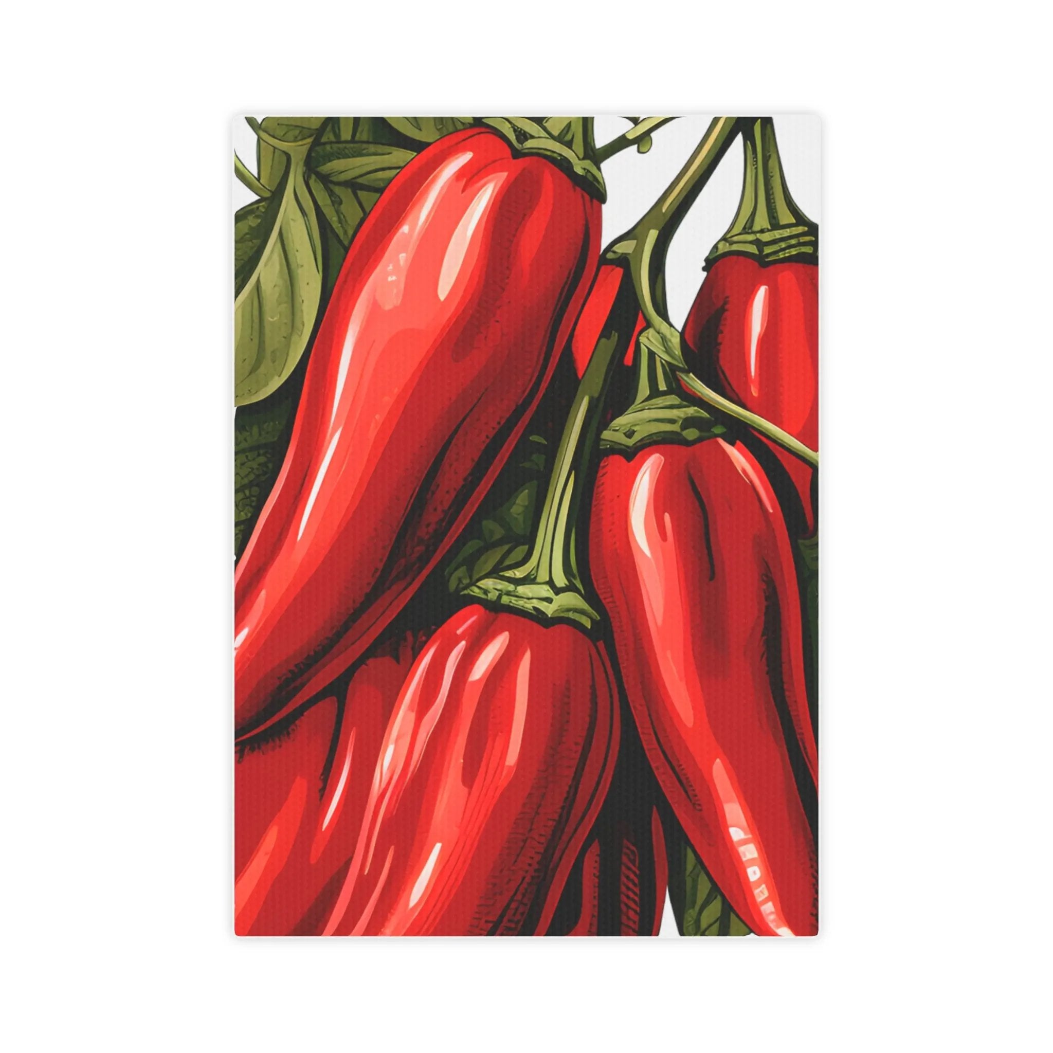 Canvas Gallery Wraps | a painting of red peppers on a white background