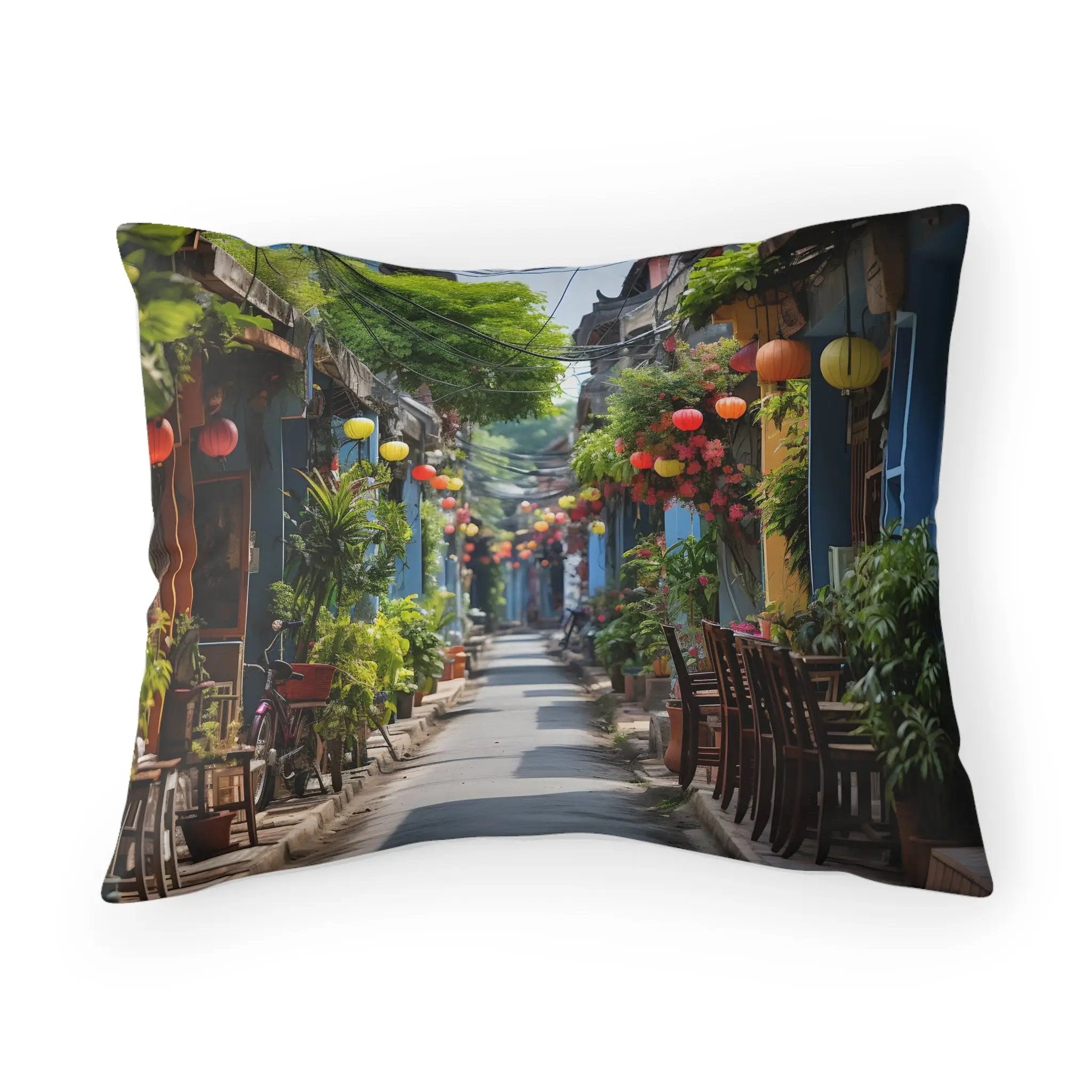 Pillow Sham | a pillow with a picture of a street scene