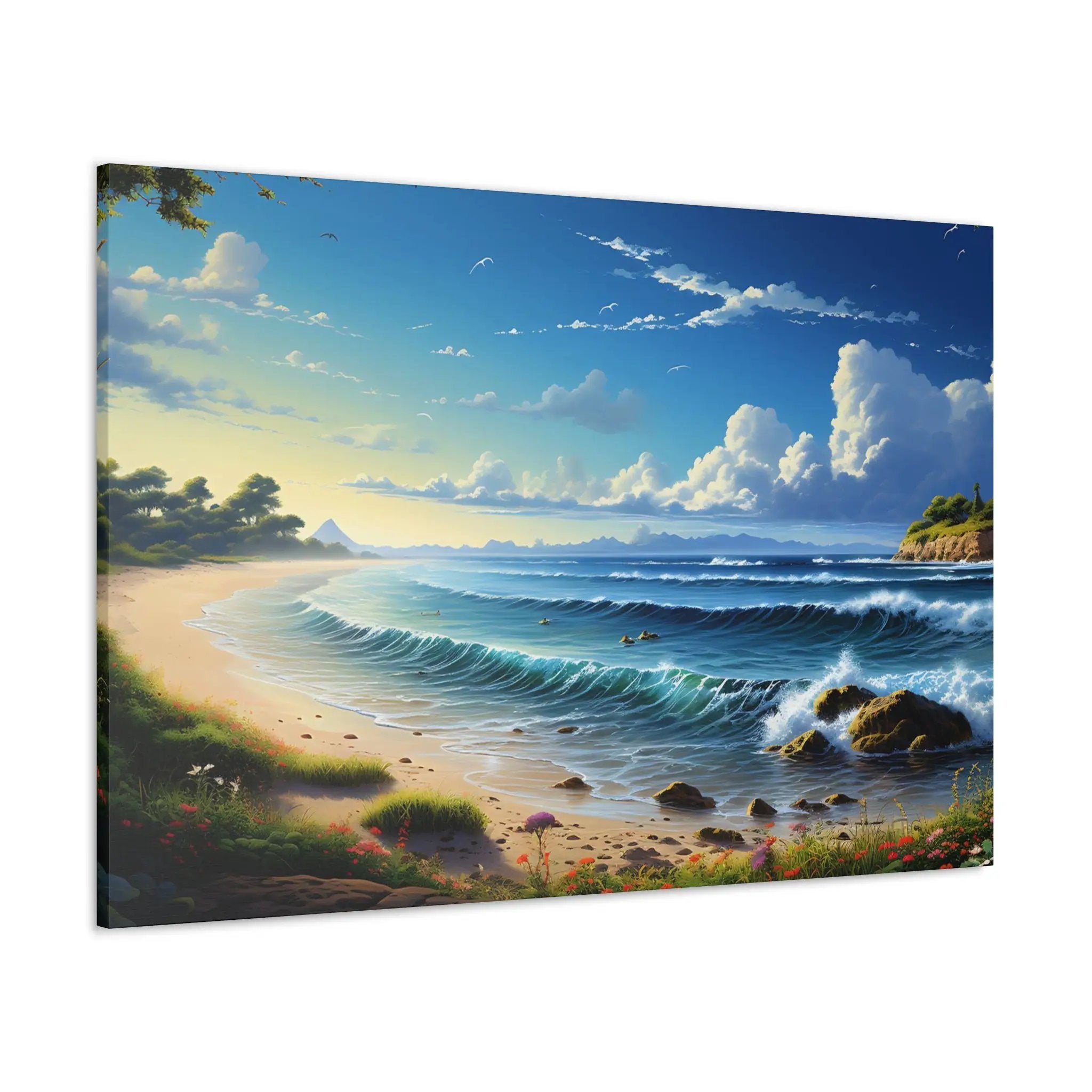 Canvas Gallery Wraps | Beach Seaside Landscape | Home Decor