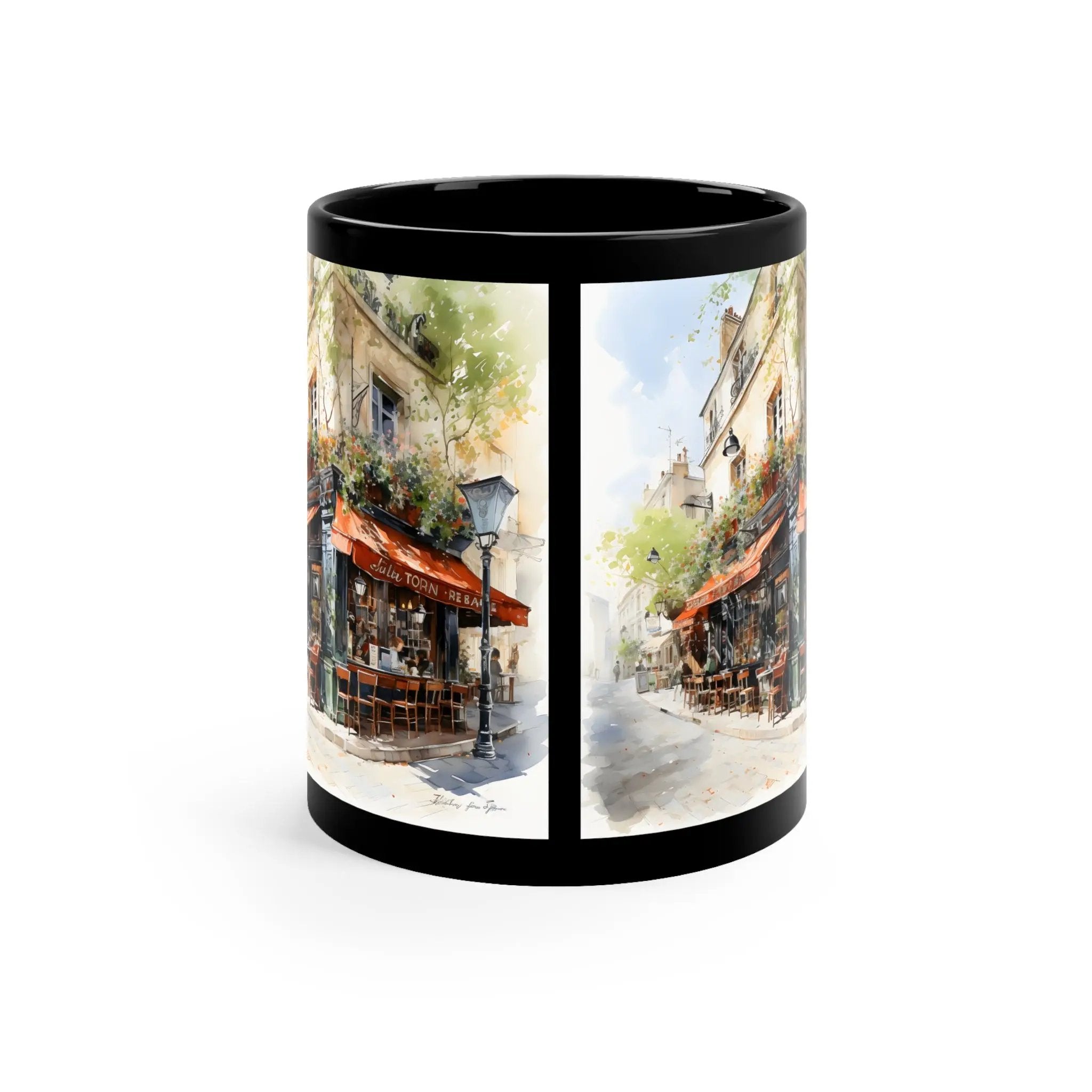 Mugs coffee | a coffee mug with a picture of a street scene